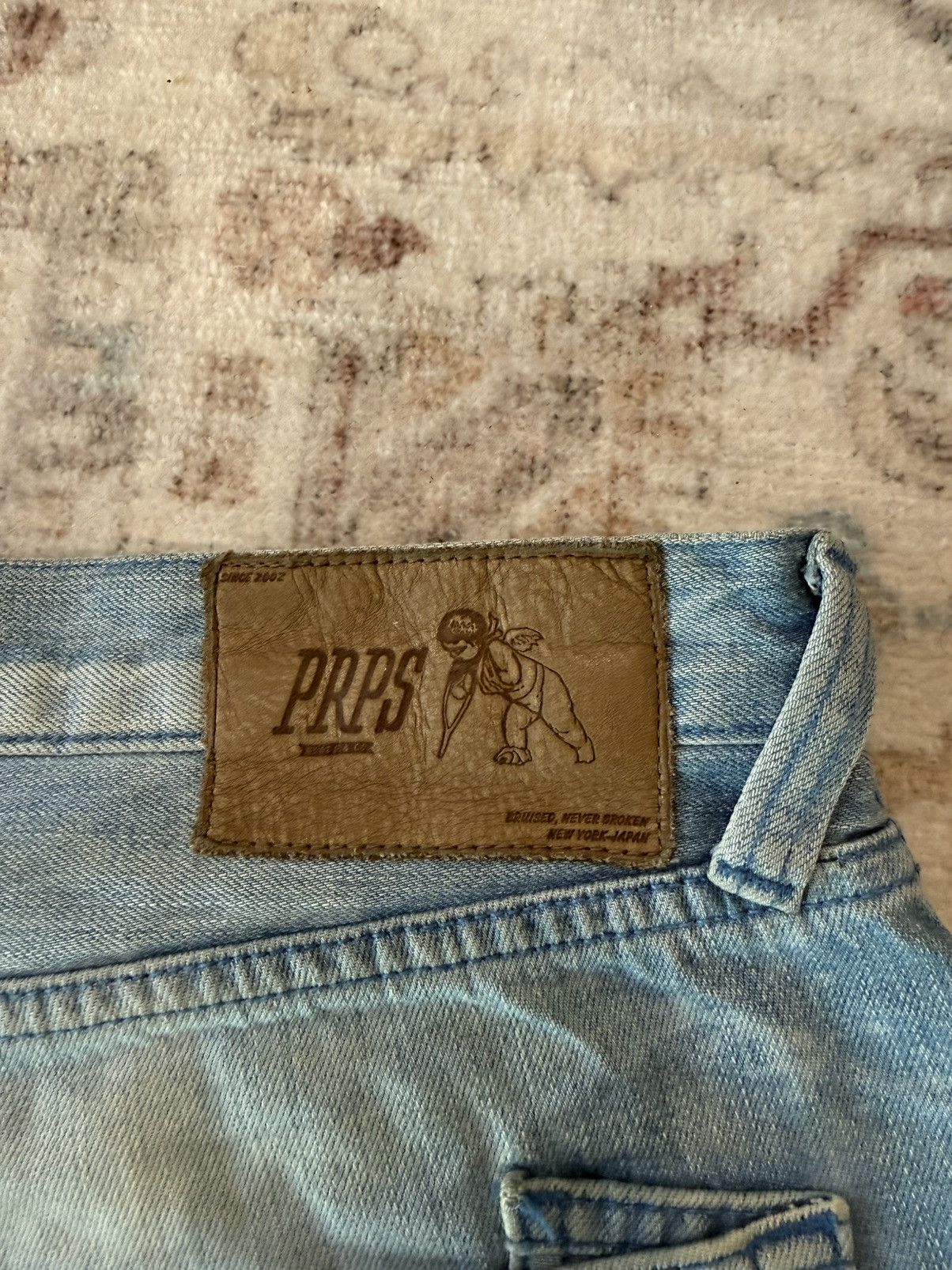 Prps PRPS Men Demon light blue washed denim jeans 36 x 29.5’’ Size US 36 / EU 52 - 4 Thumbnail