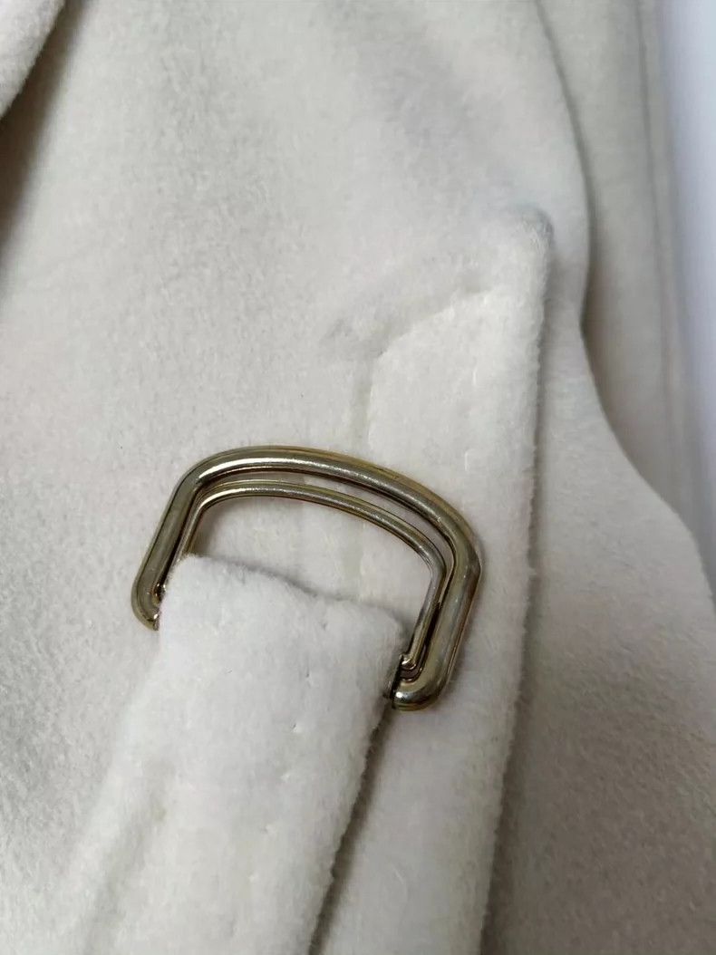 Max Mara Max Mara Off-white alpaca coat with buckles Size S / US 4 / IT 40 - 6 Thumbnail