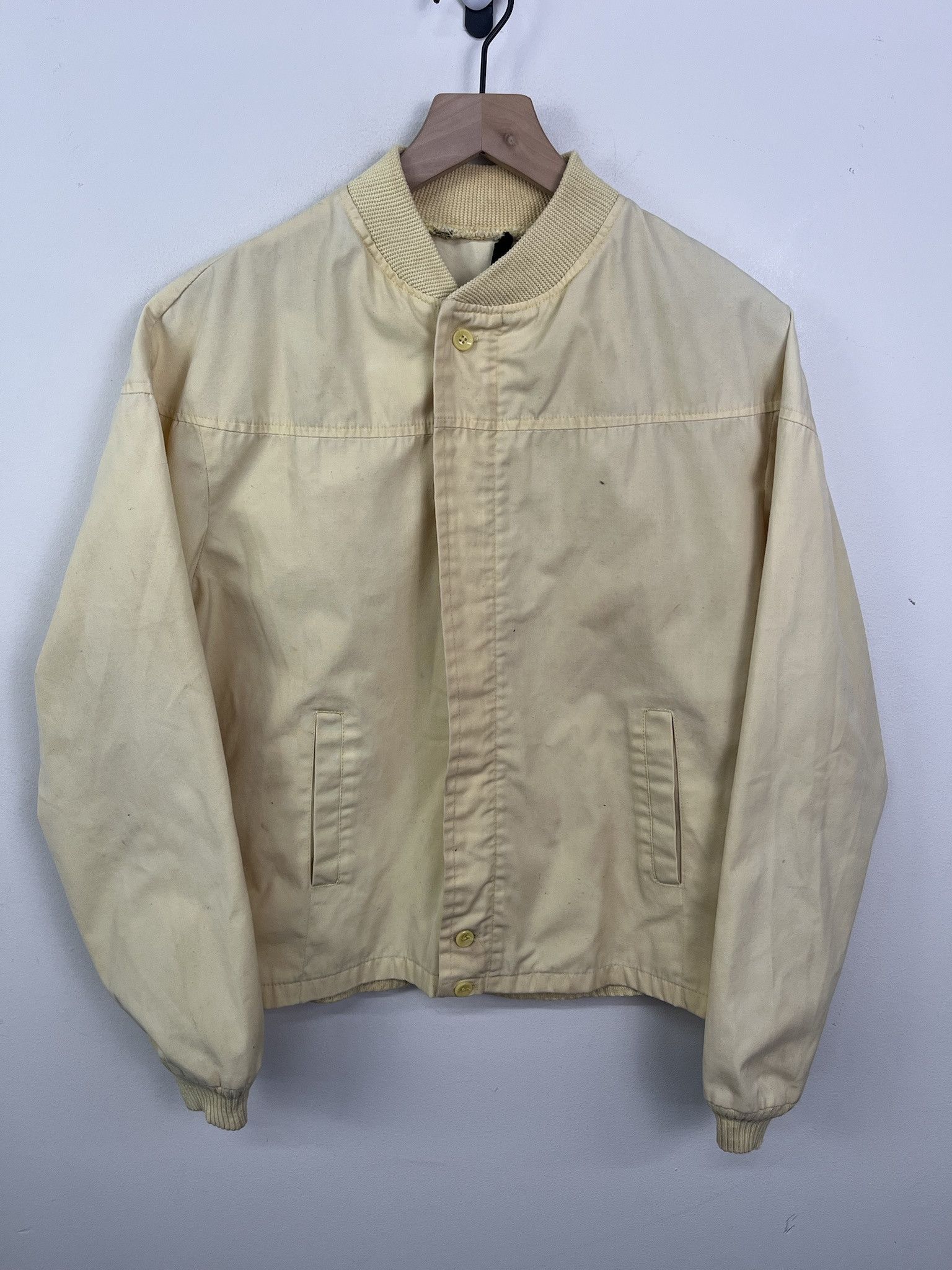 Vintage Vintage 80s Yellow Canvas Light Jacket Size M Size US M / EU 48-50 / 2 - 1 Thumbnail