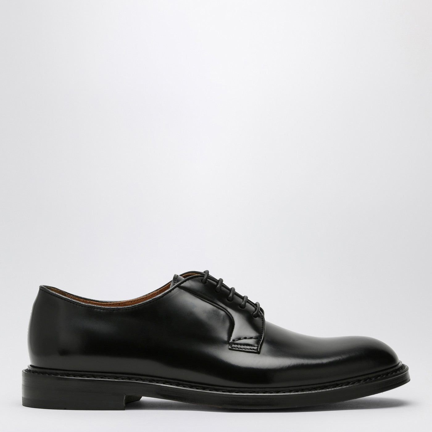 Doucal's Doucal's Black Leather Lace-Up Size US 10.5 / EU 43-44 - 1 Thumbnail
