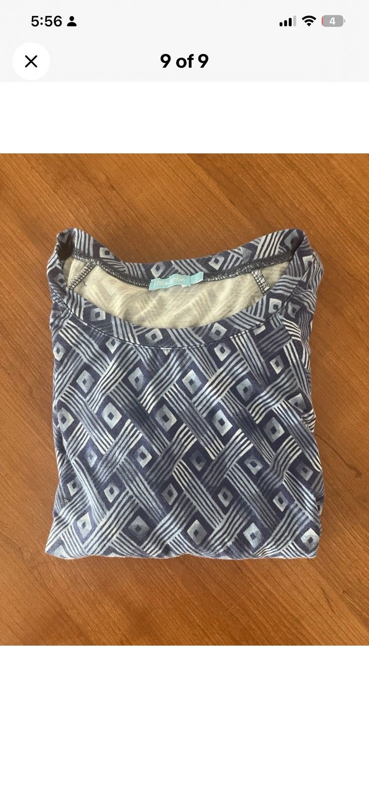J.McLaughlin J.McLaughlin Women’s Blue Geometric Long Sleeve Blouse L Size L / US 10 / IT 46 - 9 Thumbnail