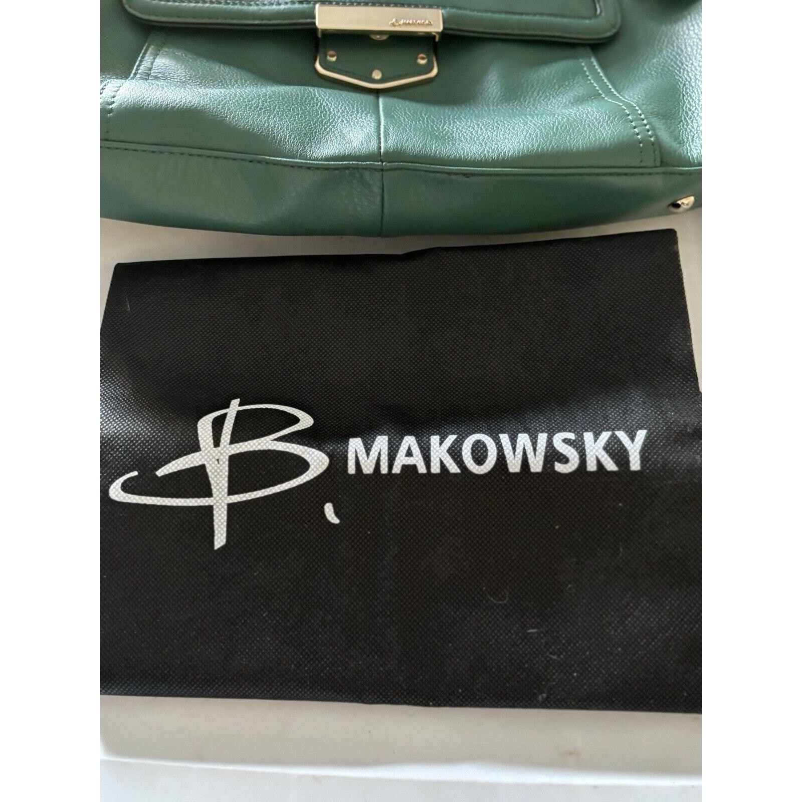 Other B Makowsky Green Lombard Crossbody Bag Leather MSRP $298 New Size ONE SIZE - 12 Thumbnail