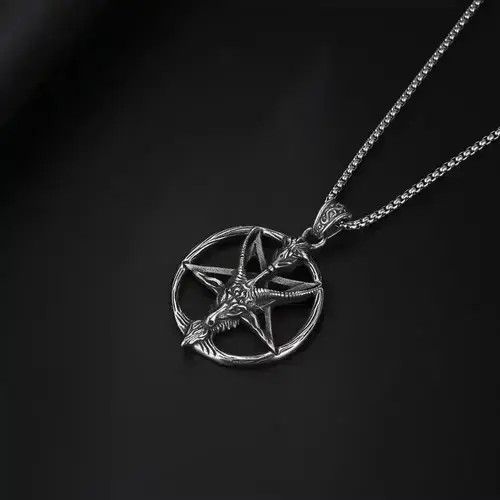 Other Satanic Baphomet Pendant Necklace Size ONE SIZE - 3 Thumbnail