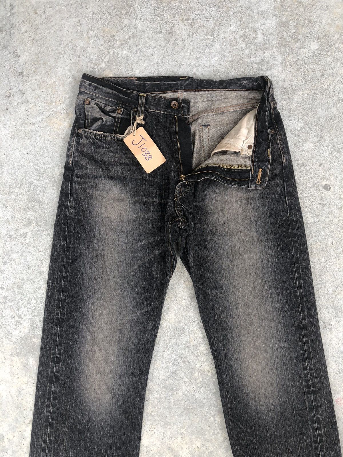 Edwin Japanese Edwin 505ZX Selvedge Denim Distressed Jeans Mudwash Size US 32 / EU 48 - 3 Thumbnail
