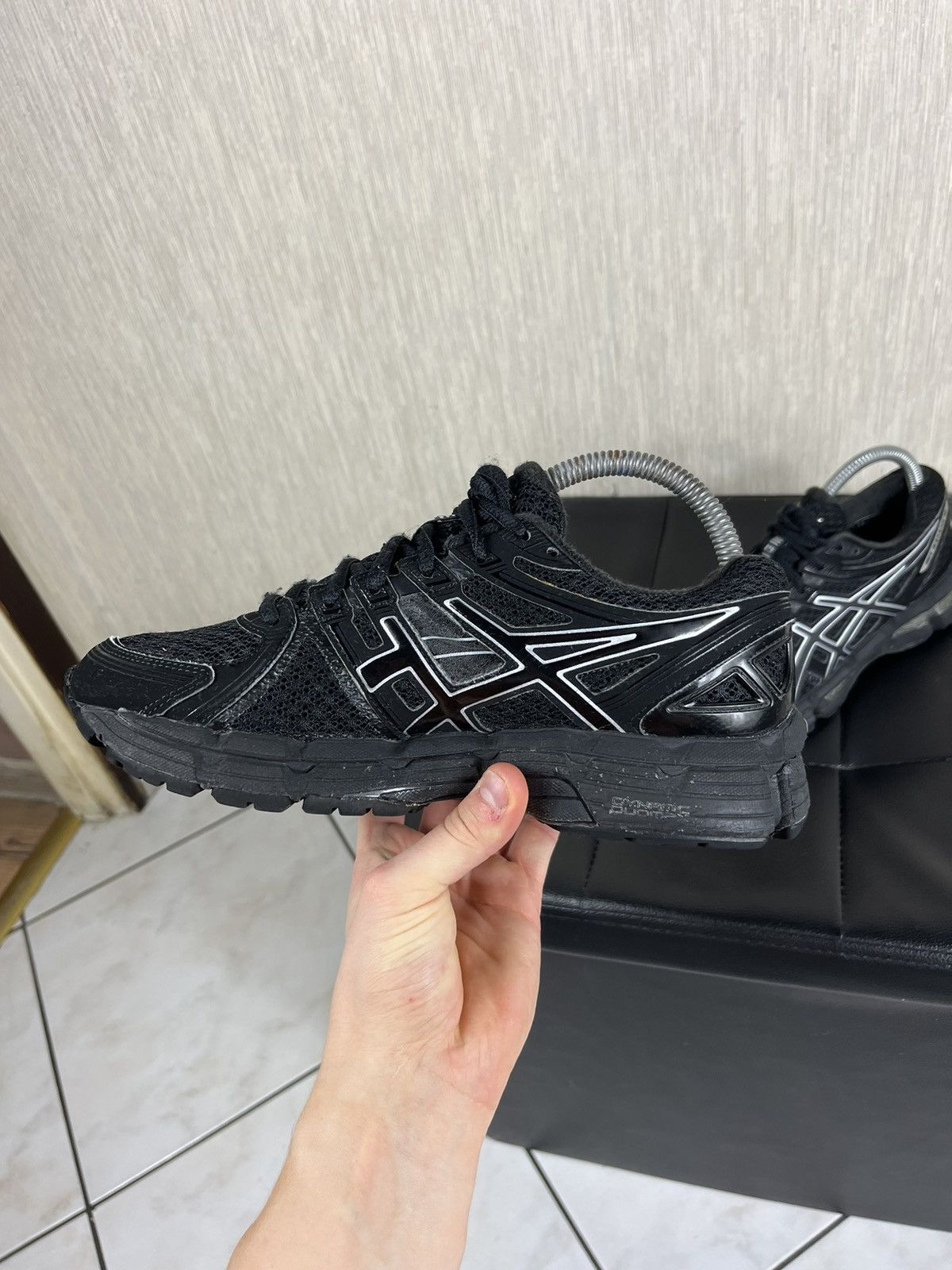 Asics × Vintage Vintage Asics gel-kayano 19 black silver mesh sneakers shoes Size US 7 / EU 40 - 8 Thumbnail