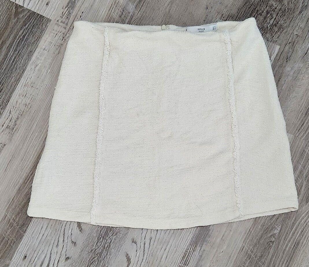 Designer MNG Basics Skirt Ivory Cream Mini Medium Stretch Summer Size 32" / US 10 / IT 46 - 1 Thumbnail