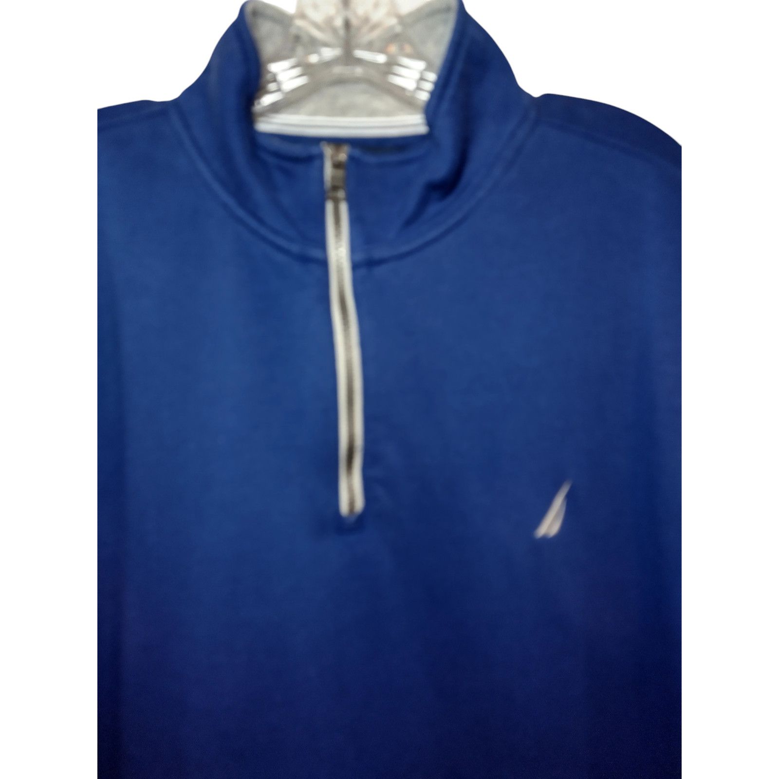 Nautica Nautica Mens Pullover Quarter zip Sweatshirt Blue Sz XXL Size US XXL / EU 58 / 5 - 3 Thumbnail