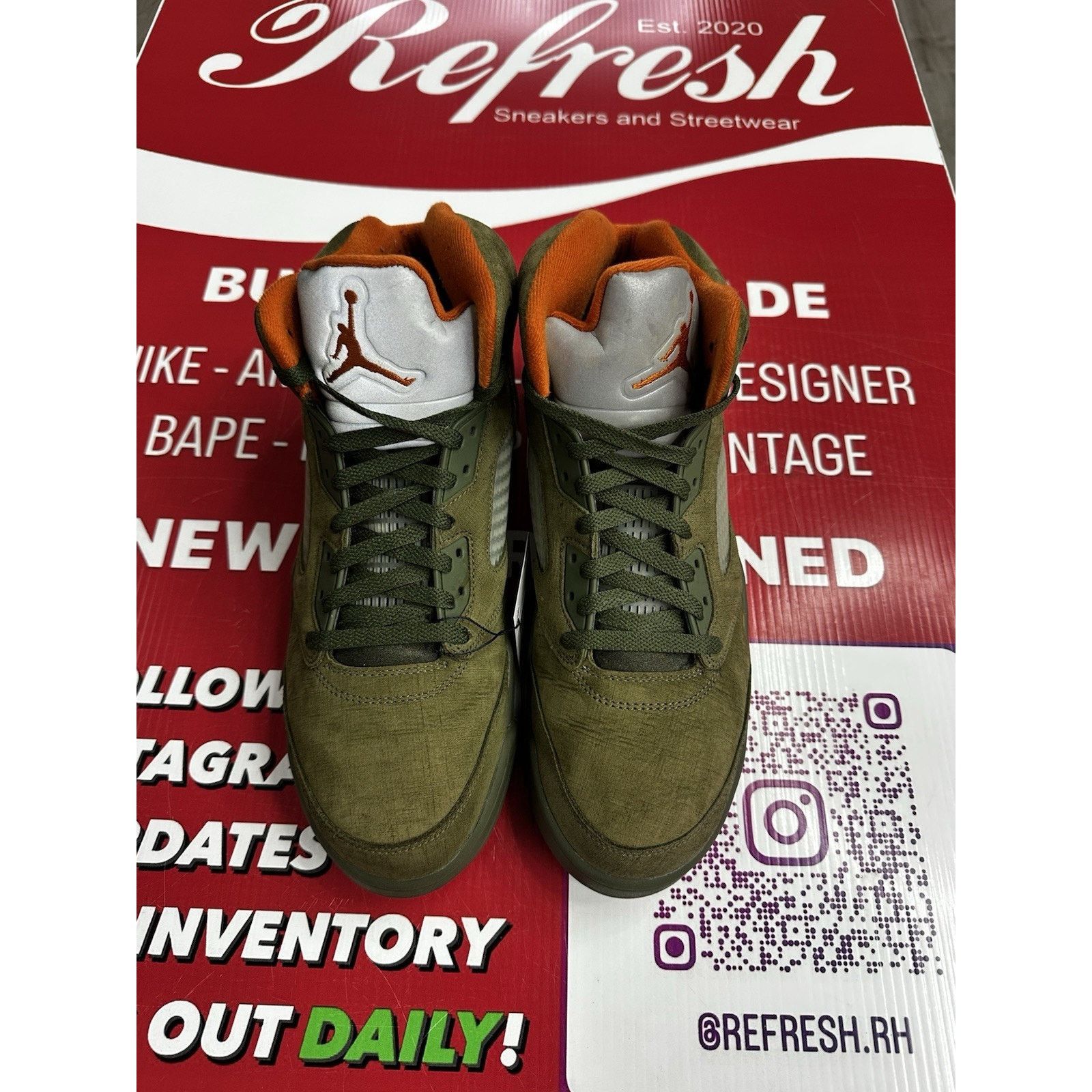 Jordan Brand Air Jordan 5 Olive 2024 Size 10.5 DD0587-308 Size US 10.5 / EU 43-44 - 4 Thumbnail