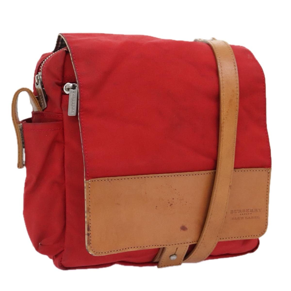 Burberry Shoulder Bag Nylon Red