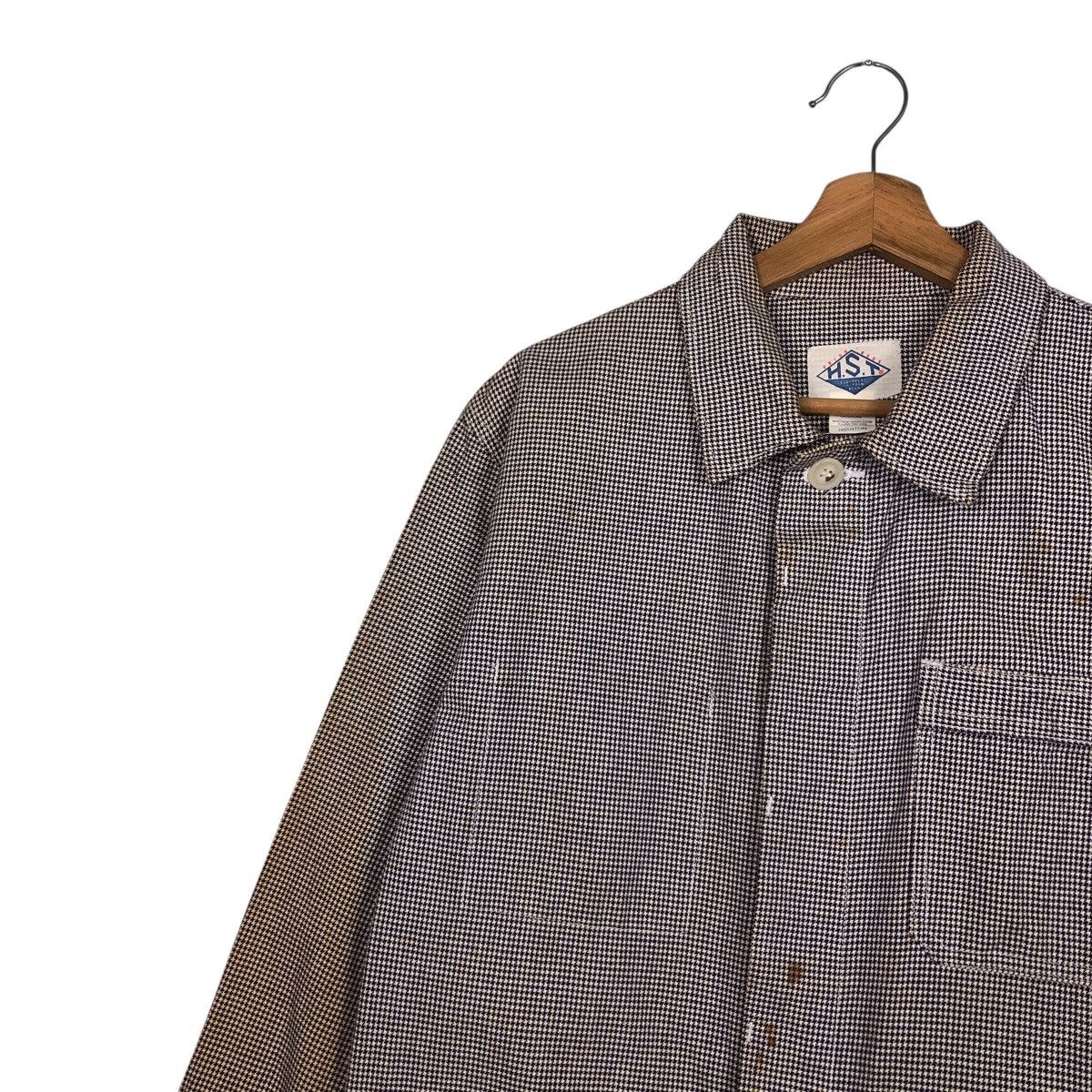 Vintage Vintage H.S.T. Equipment Uniform Houndstooth Coat Size US M / EU 48-50 / 2 - 8 Thumbnail