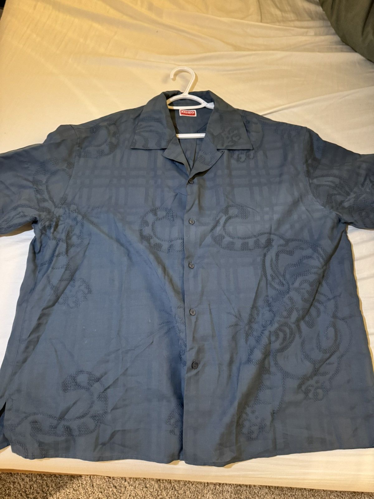 Kenzo Kenzo Tiger Jacquard Camp Shirt Size US L / EU 52-54 / 3 - 2 Thumbnail
