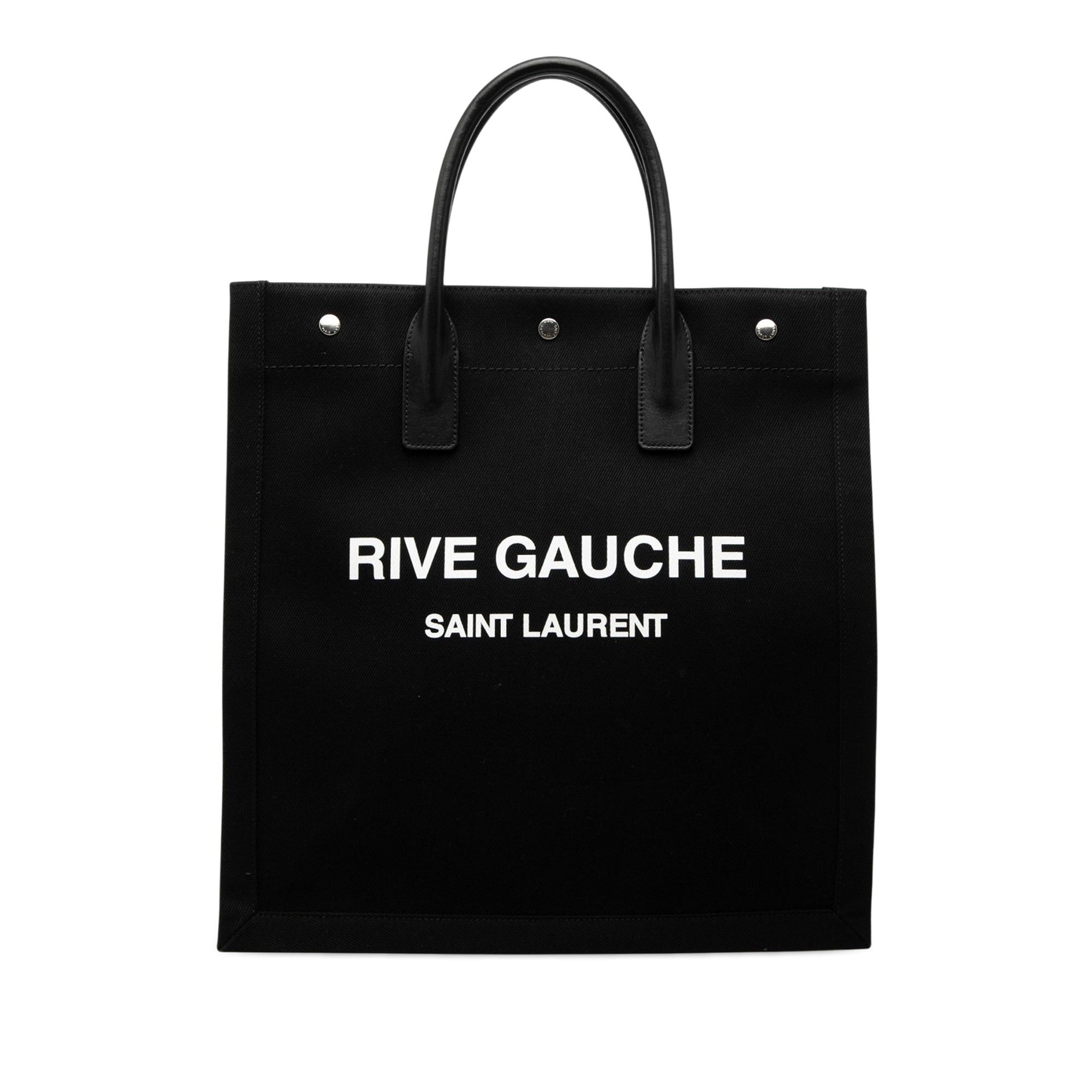 Saint Laurent Paris Canvas Rive Gauche North South Tote Size ONE SIZE - 1 Thumbnail