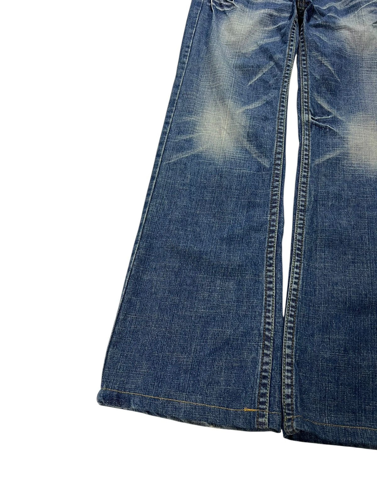 If Six Was Nine × Japanese Brand STUDIO R P&DENIM FLARE JEANS Size 29" - 3 Thumbnail