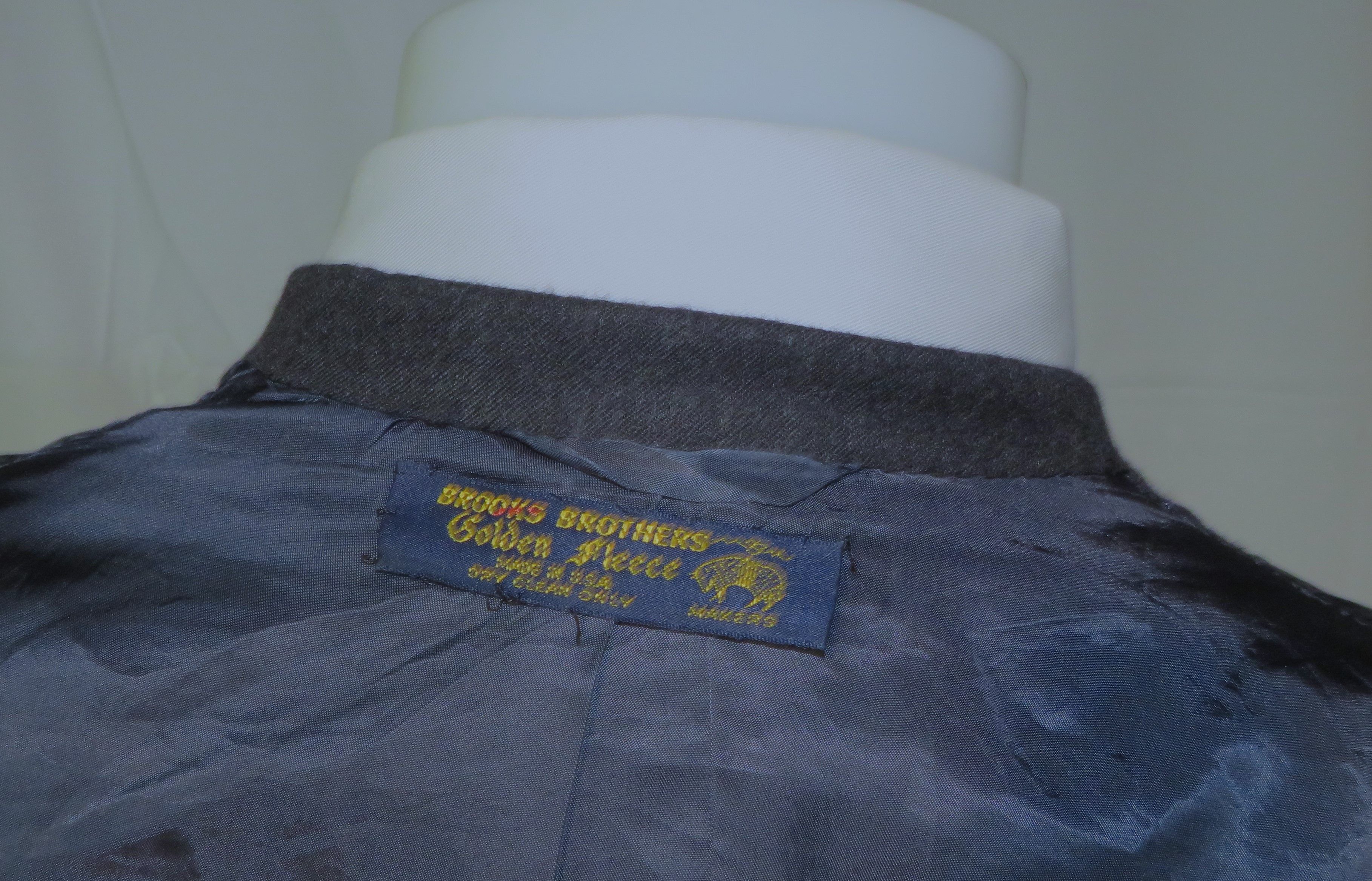 Brooks Brothers Golden Fleece Martin Greenfield Gray Flannel 3/2 Suit 42R Size 42R - 14 Thumbnail