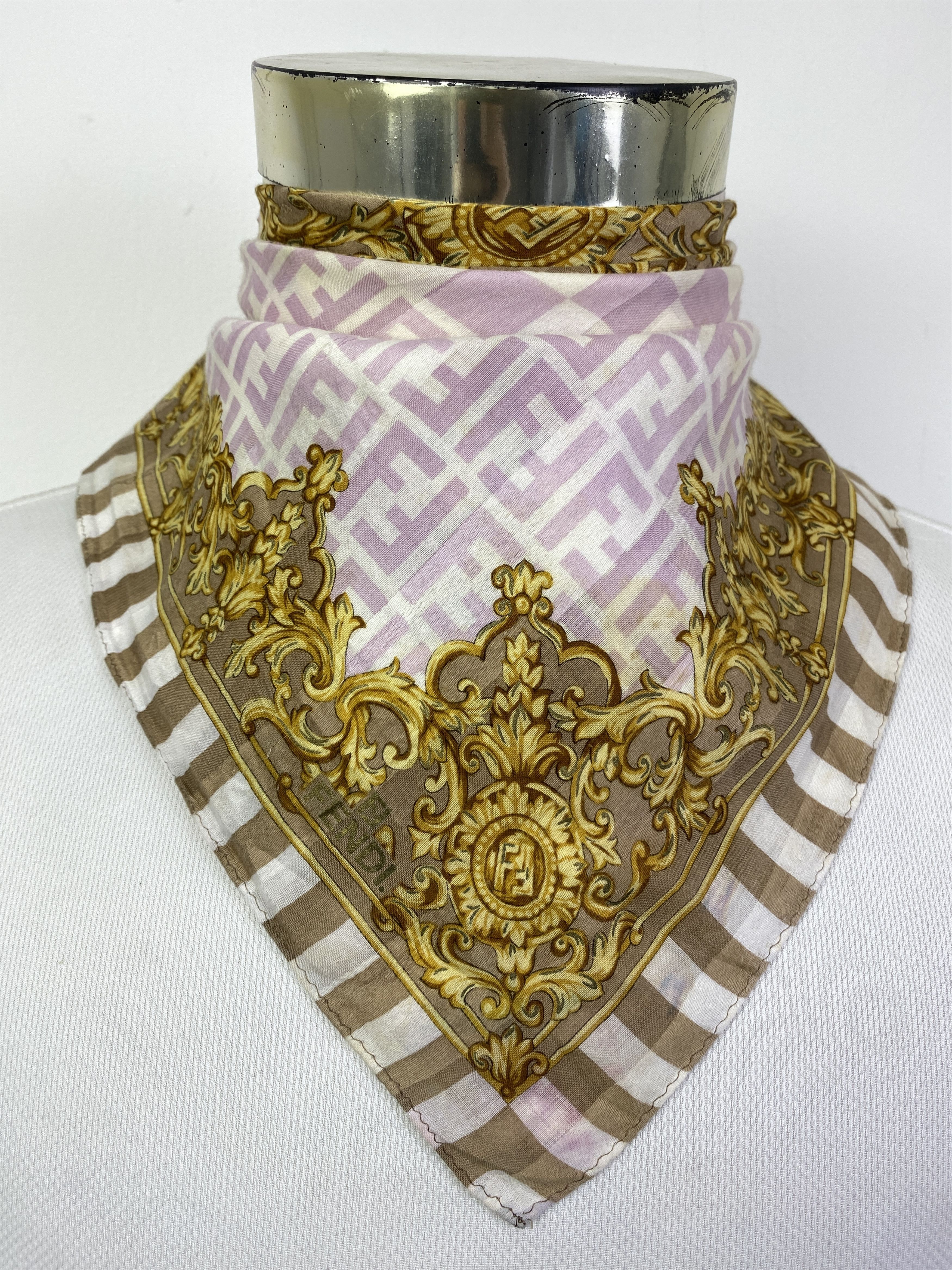 Fendi Vintage Fendi Handkerchief / Neckerchief KT0004 Size ONE SIZE - 2 Thumbnail
