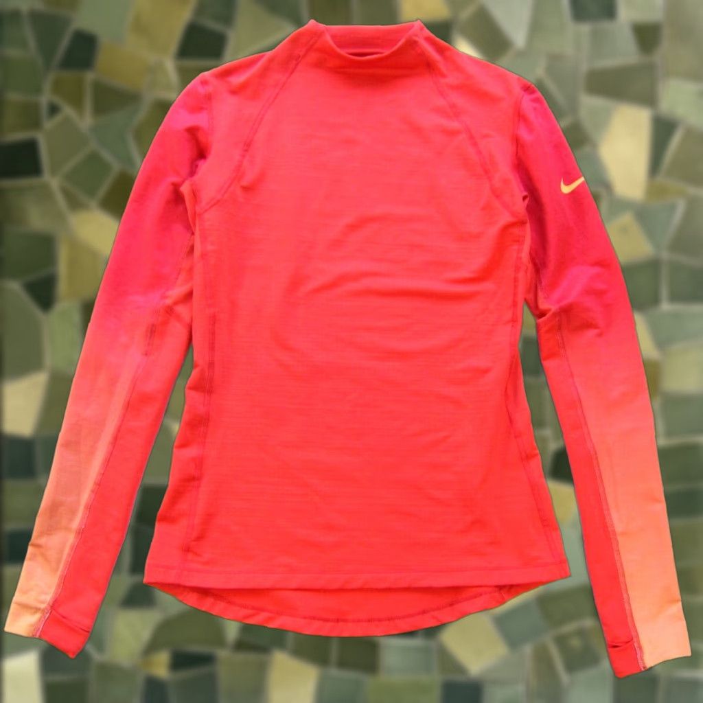 Nike Nike Pro Hyper Warm Pink Thumb Hole Mock Neck Long Sleeve Shirt Woman M Size M / US 6-8 / IT 42-44 - 1 Thumbnail