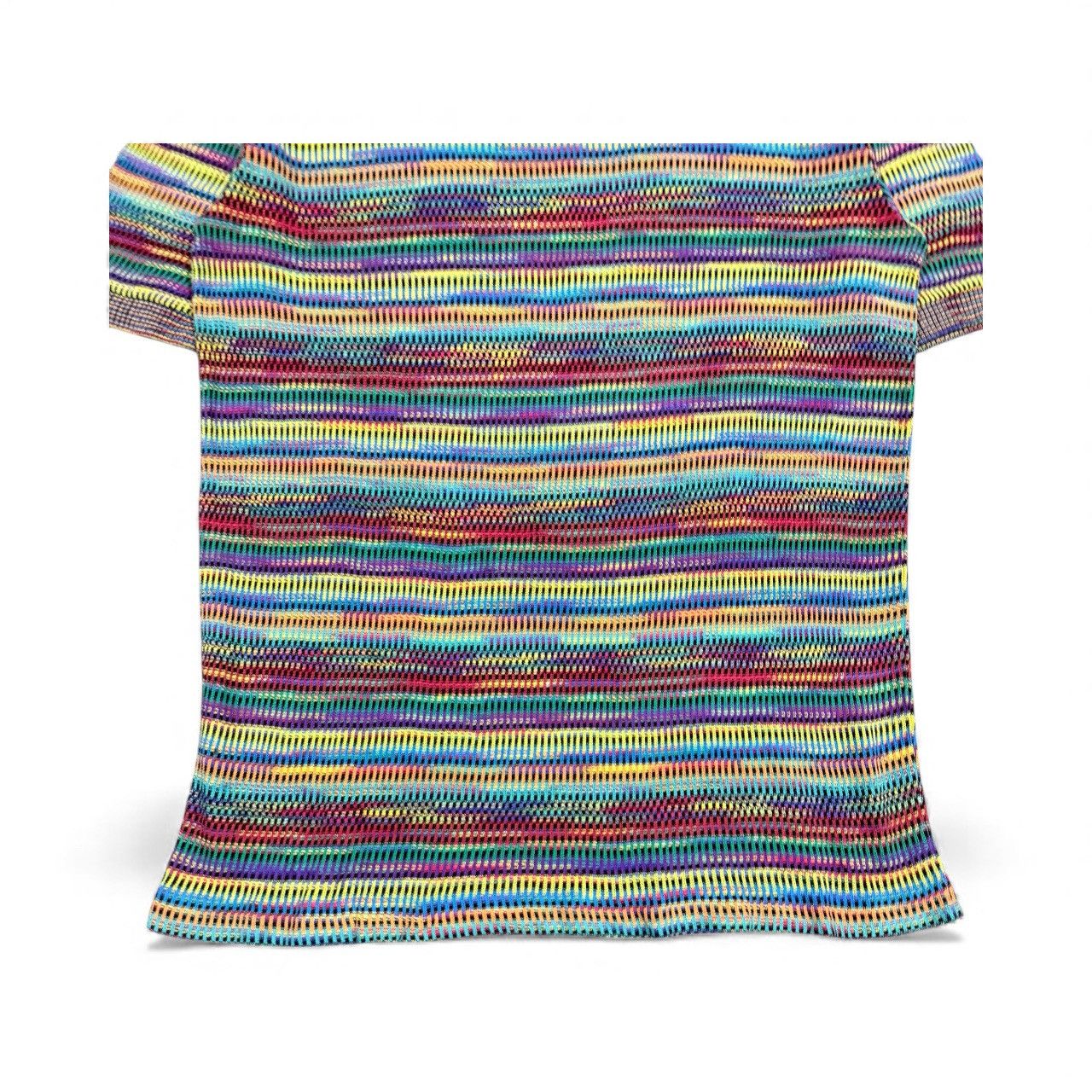 Missoni Vtg🔥Missoni Static Multicolor Knitted Tee Made In Italy Size US M / EU 48-50 / 2 - 11 Thumbnail