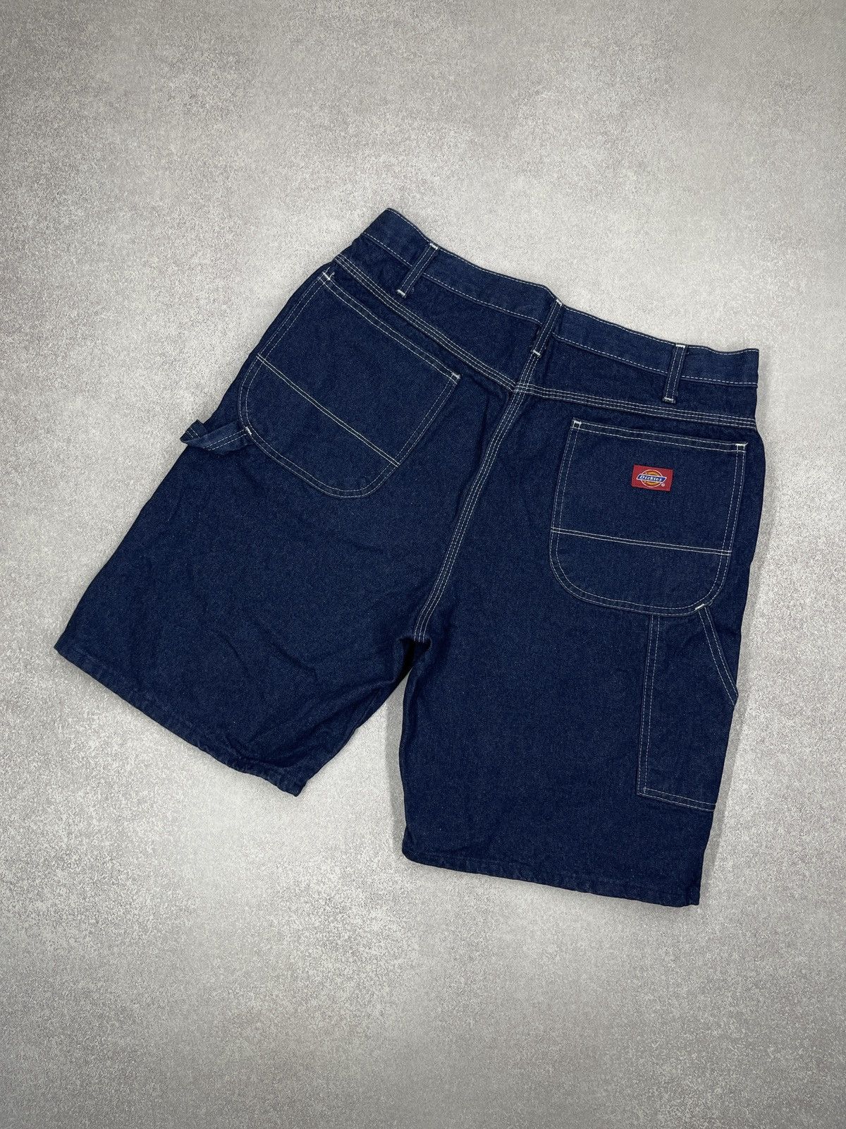 Dickies Vintage Dickies Carpenter Denim Shorts Navy U3994RN Size US 36 / EU 52 - 1 Thumbnail