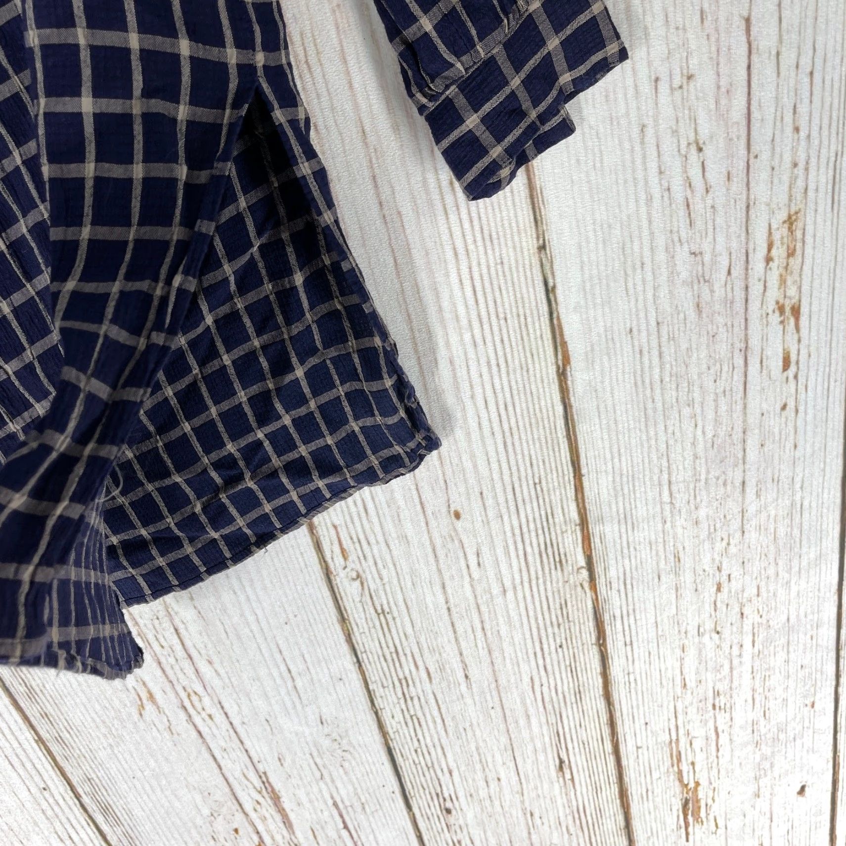 Vintage VINTAGE CLIO II Blouse Women Plus 1X Blue Plaid Button Front Shoulder Pads 90s Size XL / US 12-14 / IT 48-50 - 5 Thumbnail