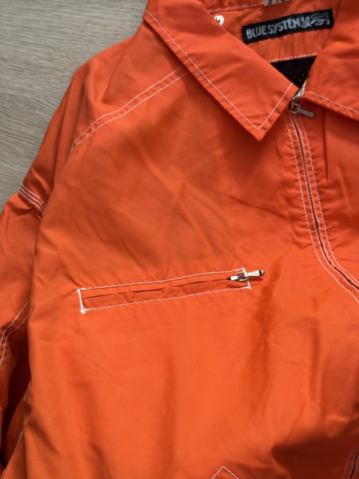 Vintage Vintage 90’s Blue System Athletic Co Work Baggy Nylon Jacket Size US XL / EU 56 / 4 - 6 Thumbnail