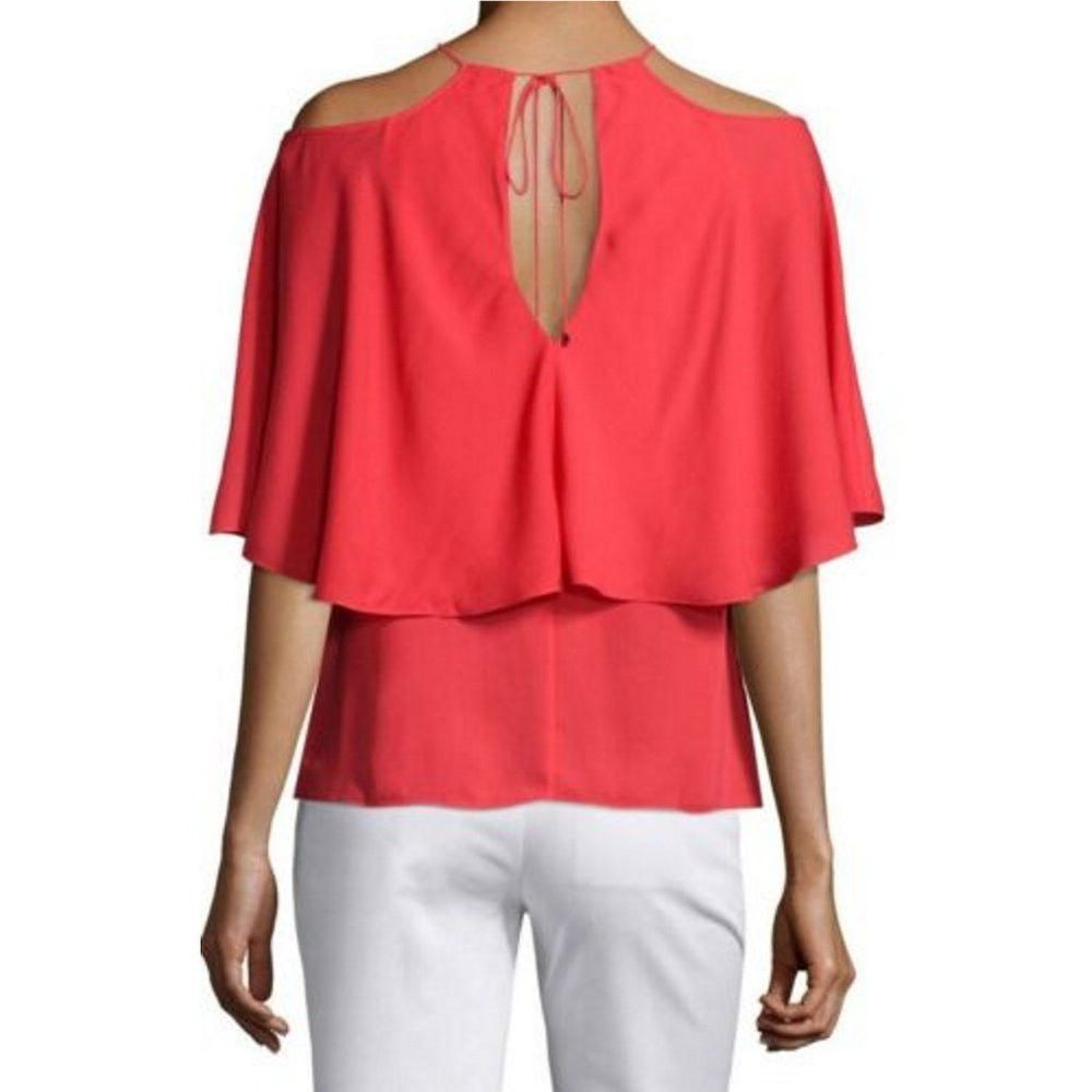Halston Heritage NWT New $275 HALSTON HERITAGE Flowy Hardware Neckline Top S Size XS / US 0-2 / IT 36-38 - 2 Thumbnail