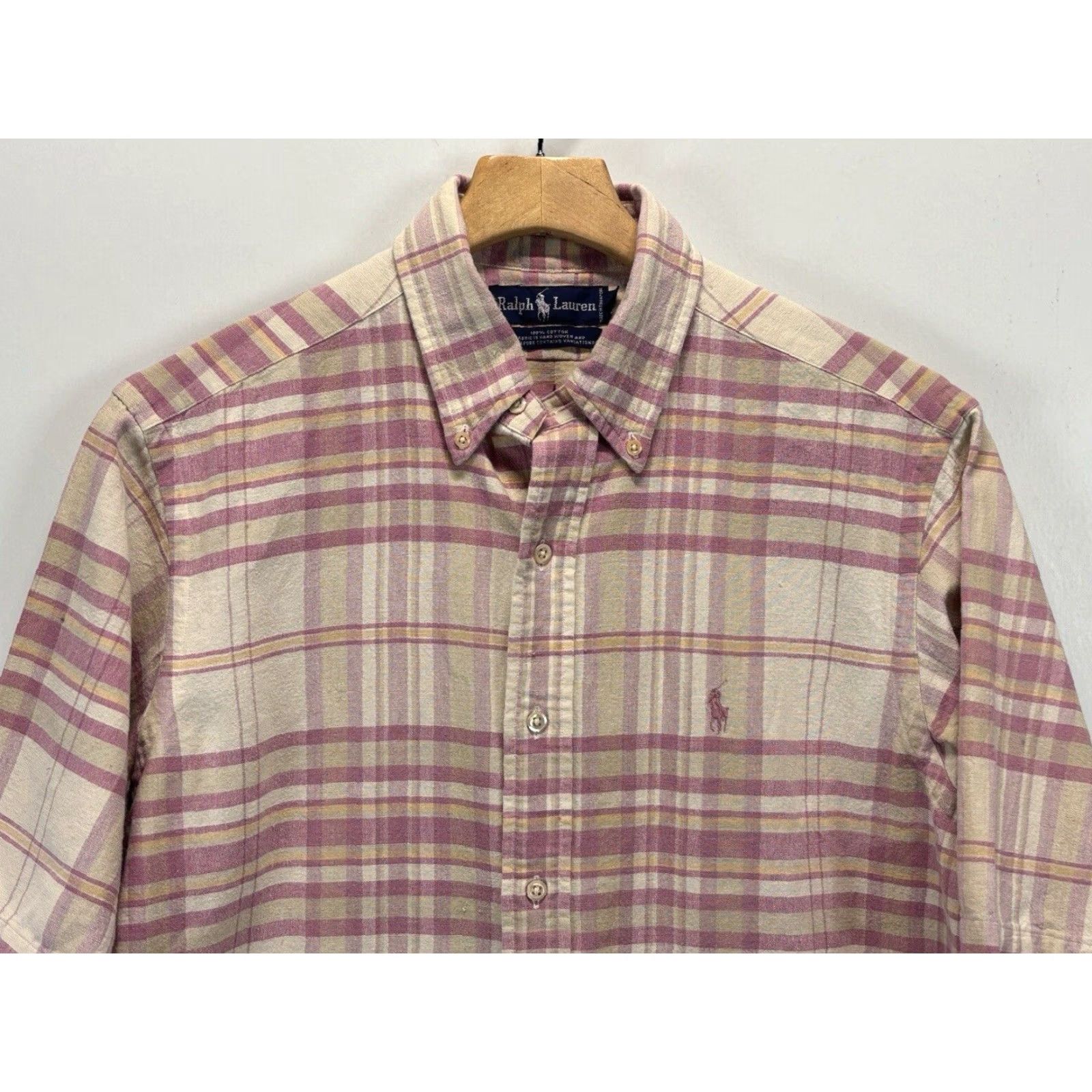 Ralph Lauren Ralph Lauren Plaid Mens Medium Shirt Extra Large XL Pink Short Sleeve Size US M / EU 48-50 / 2 - 2 Thumbnail