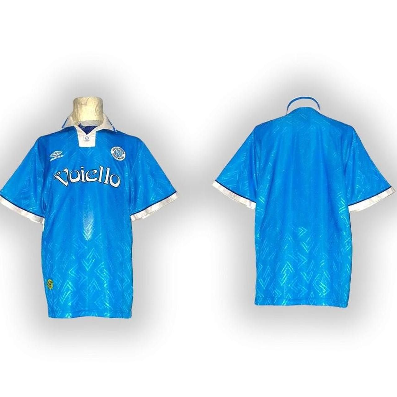 Umbro SSC Napoli Italy 1993 1994 1995 Home Shirt Jersey Size US L / EU 52-54 / 3 - 3 Thumbnail