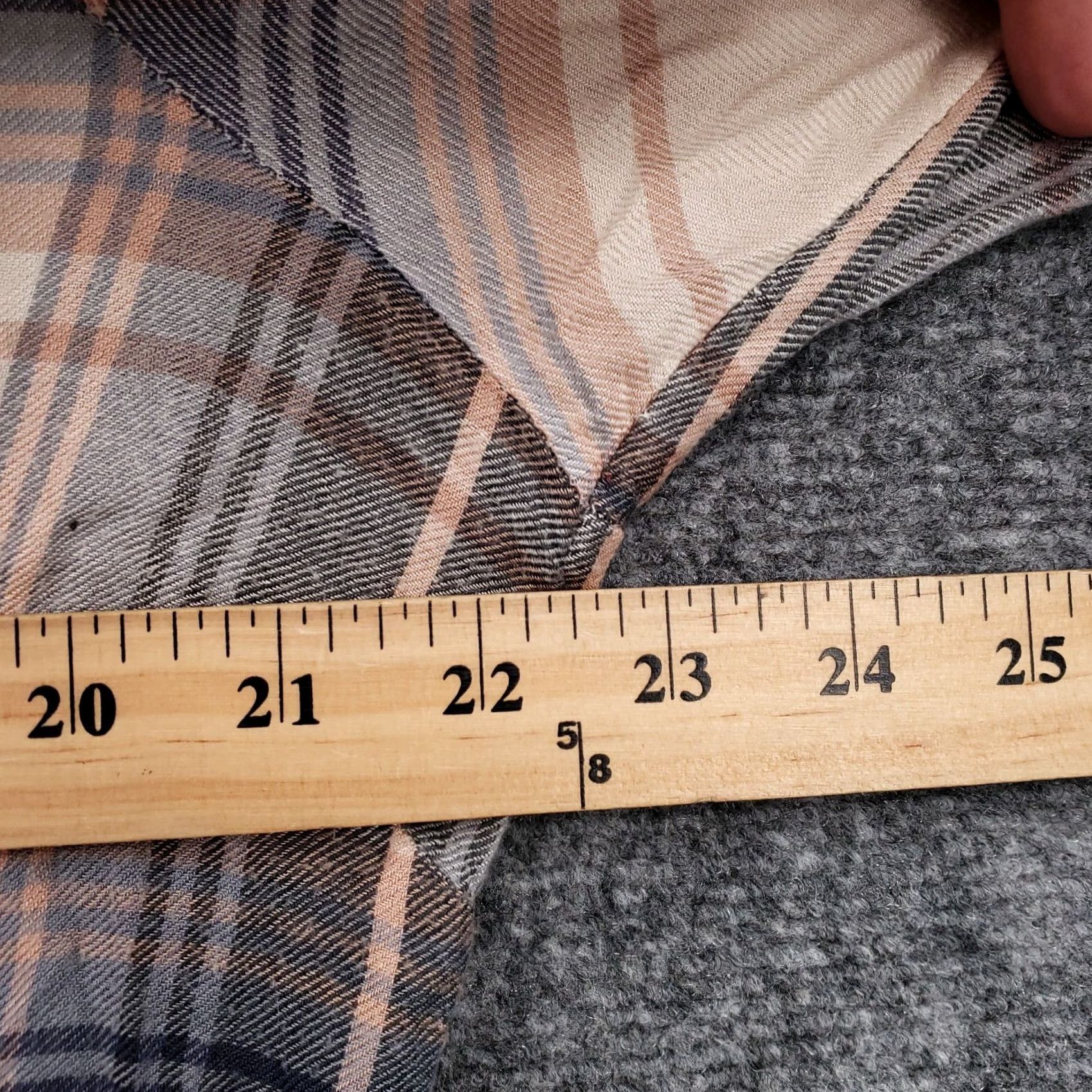 Lucky Brand Lucky Brand Shirt Womens M Medium Beige Plaid Button Up Long Sleeve Collared Size M / US 6-8 / IT 42-44 - 5 Thumbnail