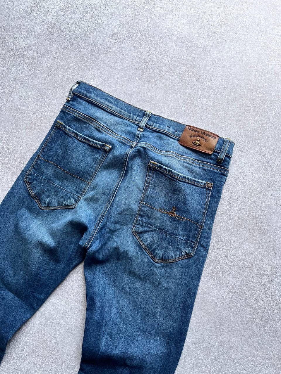 Vintage × Vivienne Westwood Vintage Vivienne Westwood Saturn Orb Logo Jeans 30 Size US 30 / EU 46 - 2 Thumbnail