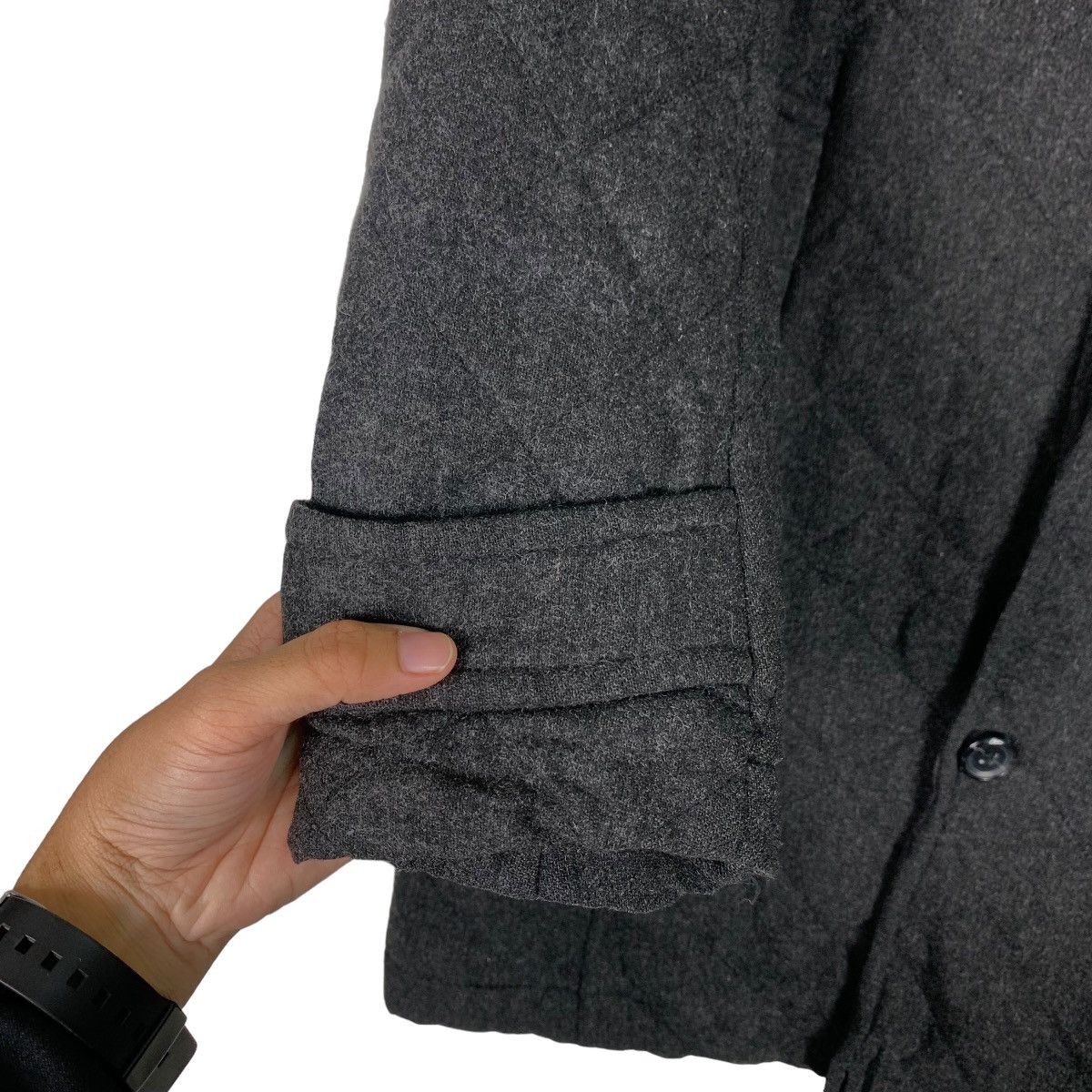 Lands' End LANDS’ END Primaloft Wool Rayon Black Coat #1132-C52 Size L / US 10 / IT 46 - 13 Thumbnail