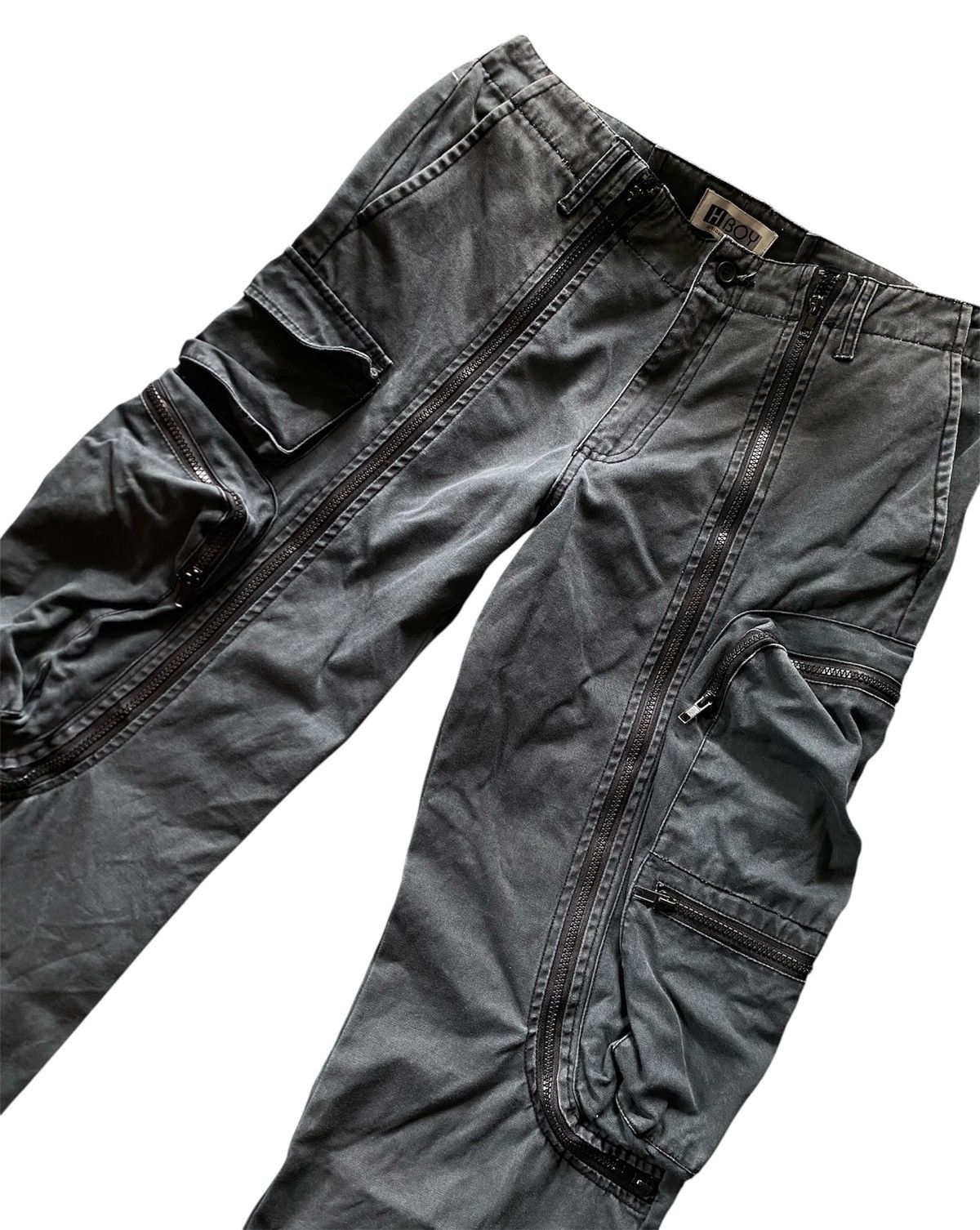 Japanese Brand Vintage Y2K Archive M-Pocket Mesh Venti Cargo Pants Charcoal Size US 34 / EU 50 - 4 Thumbnail