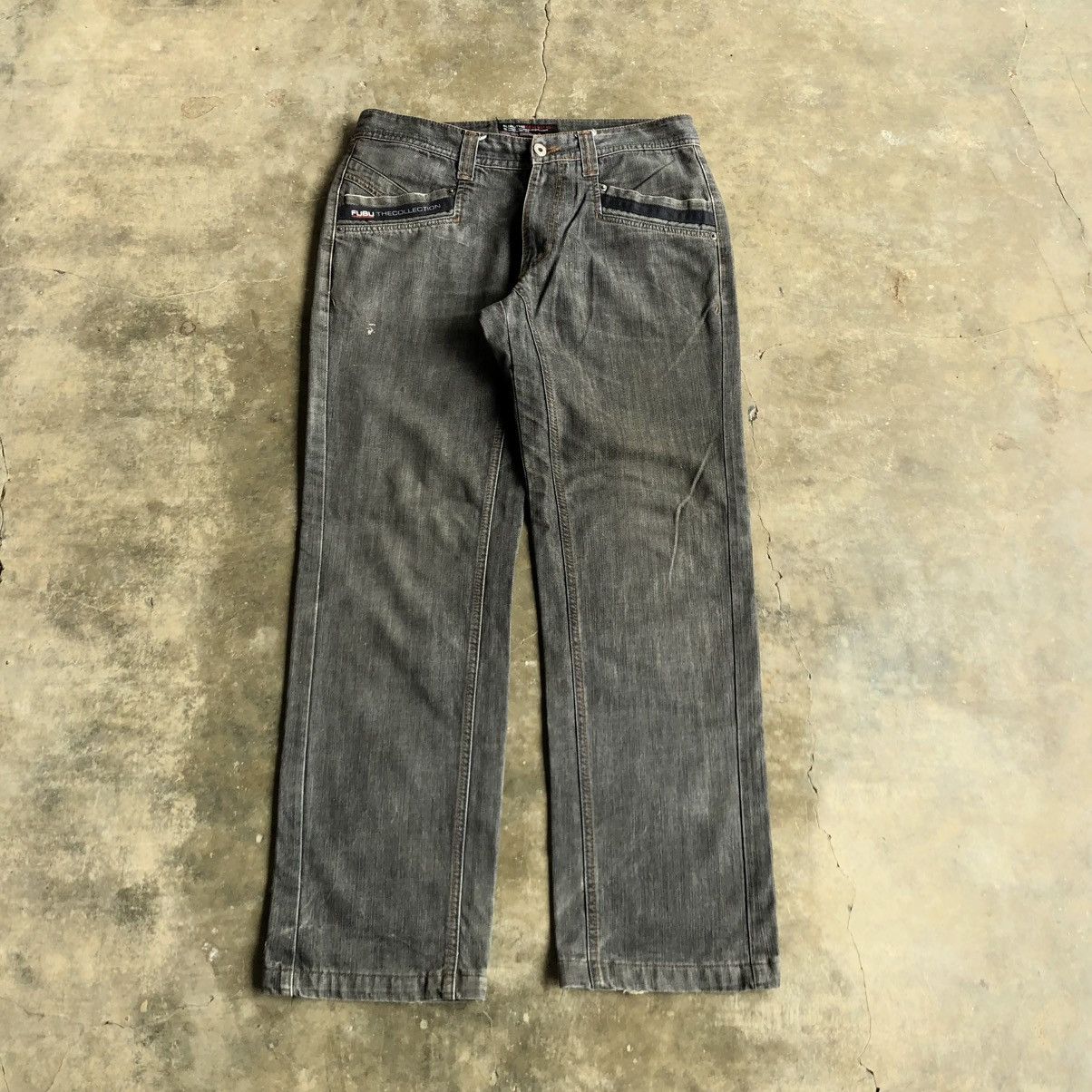 Fubu Vintage Fubu Collection Washed Jeans Pants Charcoal Y2k Size US 34 / EU 50 - 1 Thumbnail