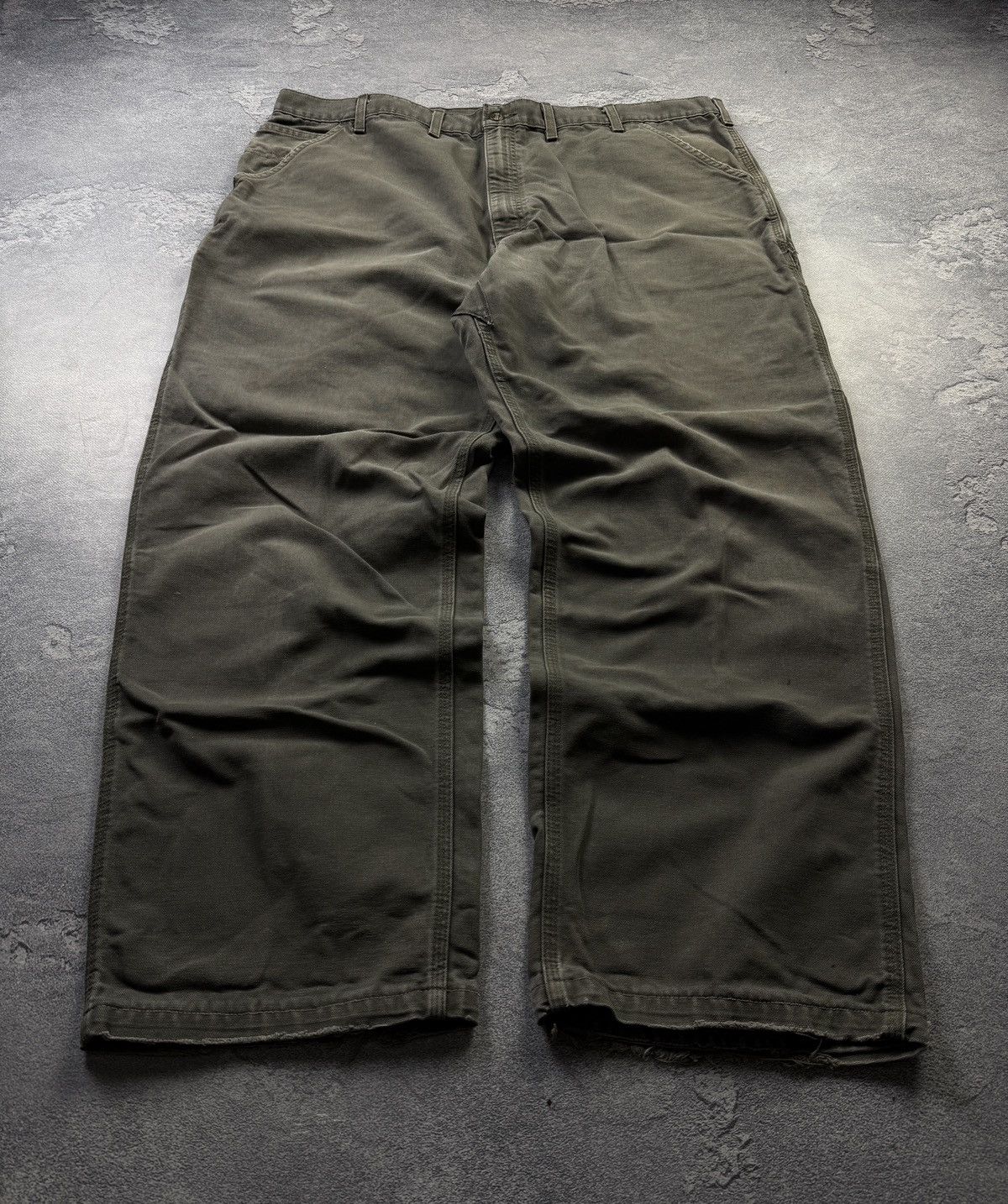 Other Vintage USA 90s Carhartt Faded Gray Work Hype Baggy Jeans Size US 44 / EU 60 - 2 Thumbnail