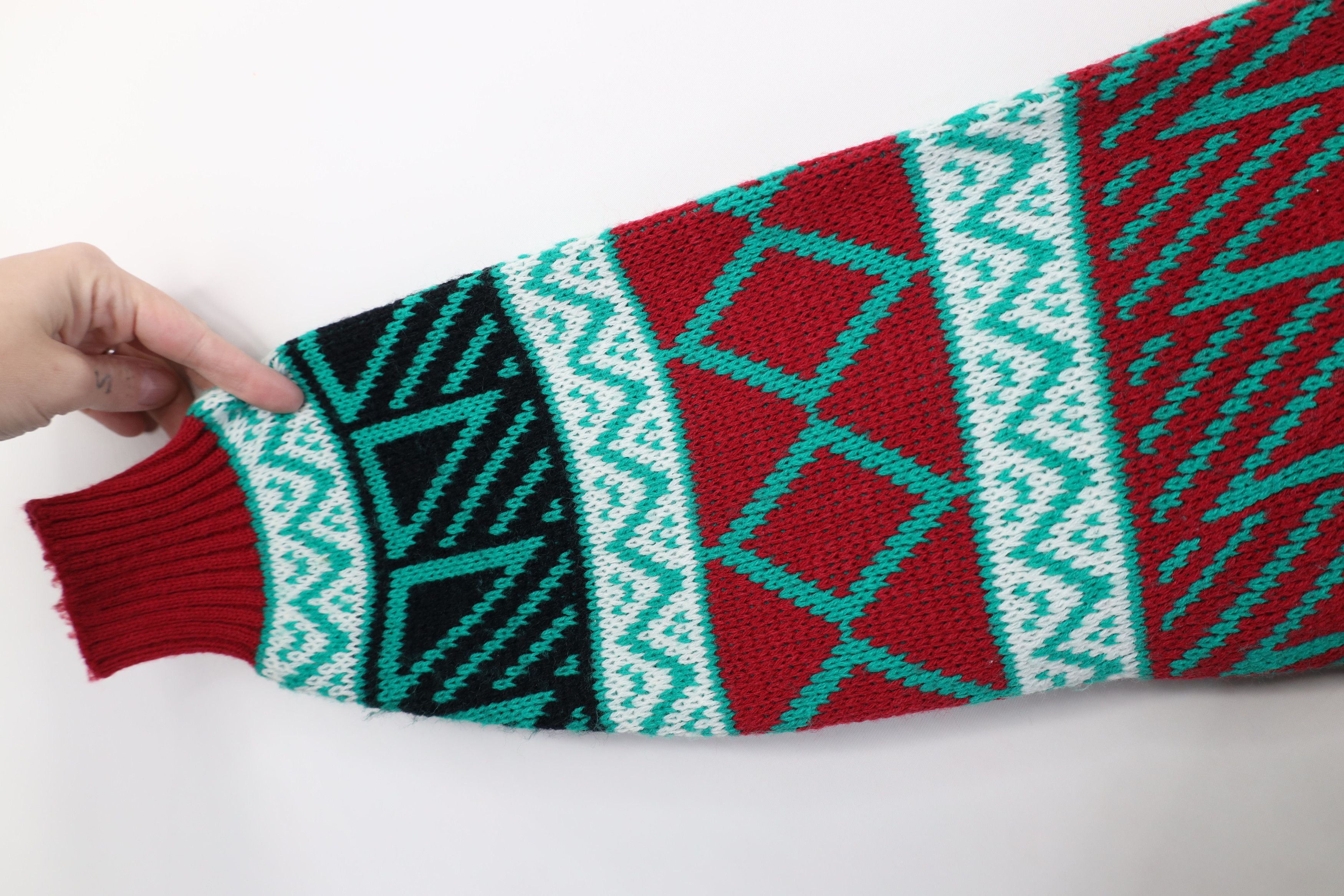 Vintage Vintage 90s Streetwear Fair Isle Knit Crewneck Sweater USA Size M / US 6-8 / IT 42-44 - 5 Thumbnail