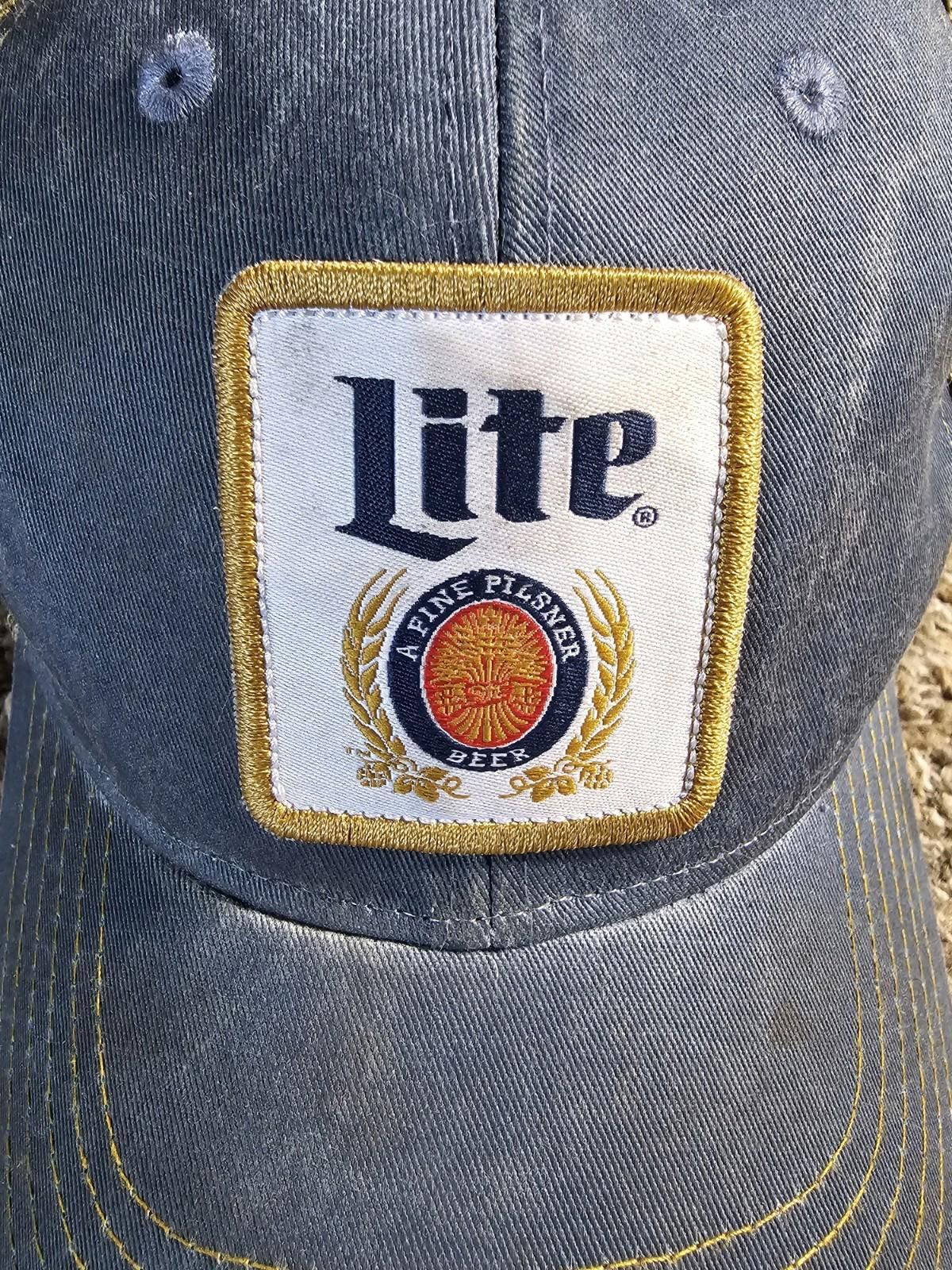 Peter Millar Miller Lite Pilsner Beer 2016 Trucker Hat Blue Strapback Size ONE SIZE - 2 Thumbnail