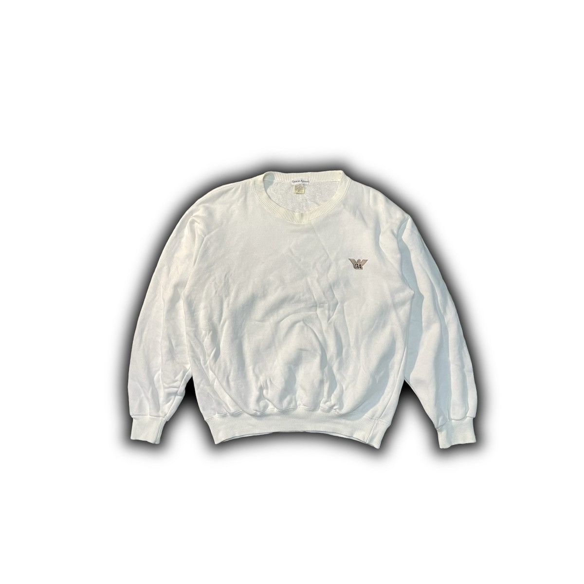 Armani × Giorgio Armani × Vintage Vintage Giorgio Armani Big Logo Spellout Sweatshirt Crewneck Size US M / EU 48-50 / 2 - 2 Thumbnail