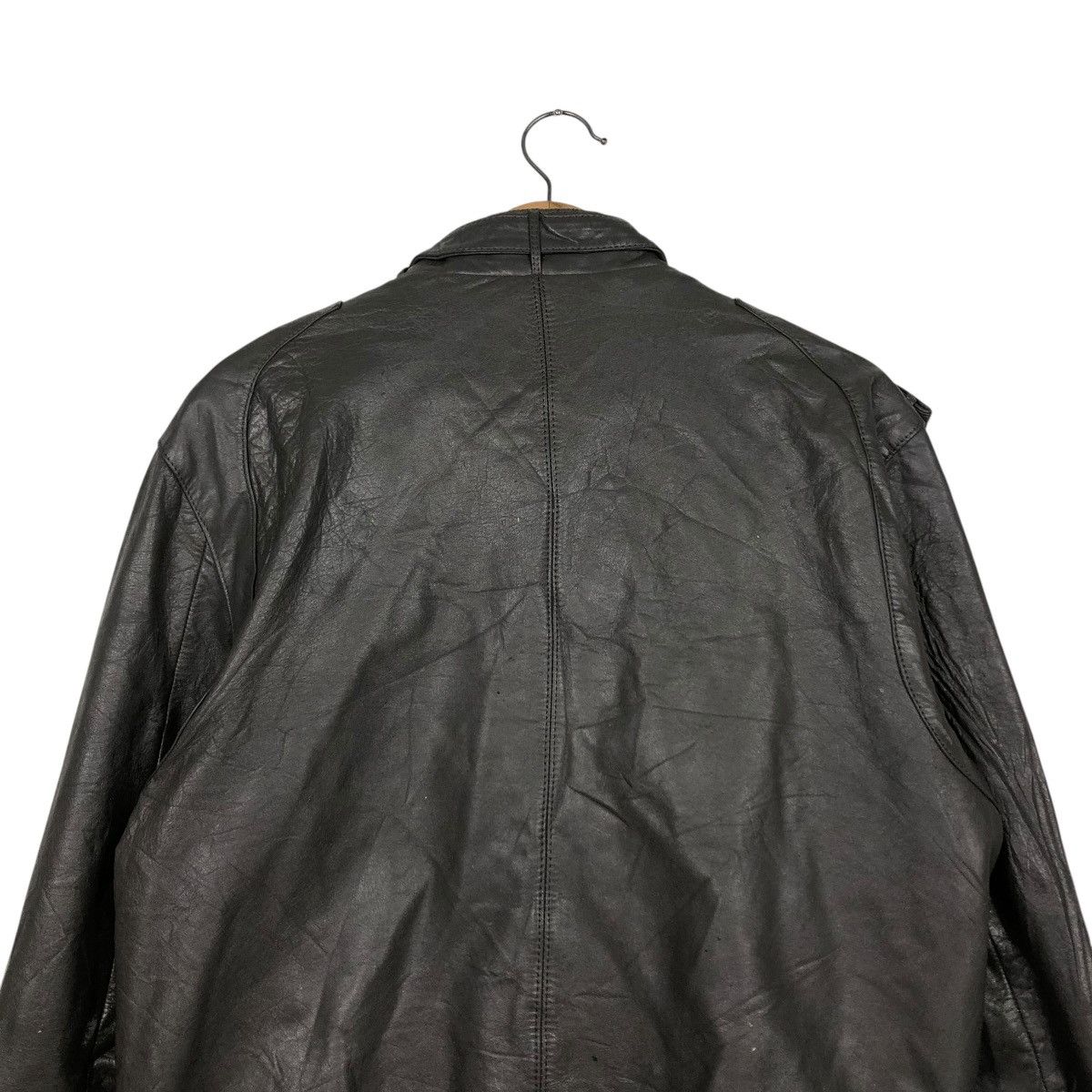 Japanese Brand 🔥VINTAGE BIKER LEATHER JACKET EUROPE CRAFT ISSEY MIYAKE Size US M / EU 48-50 / 2 - 11 Thumbnail
