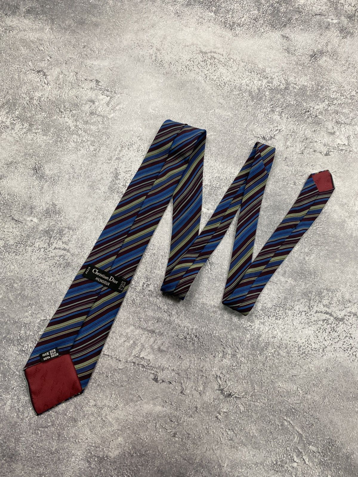 Christian Dior Monsieur CD Christian Dior Monsieur Silk Tie Vintage France ties rare Size ONE SIZE - 6 Thumbnail