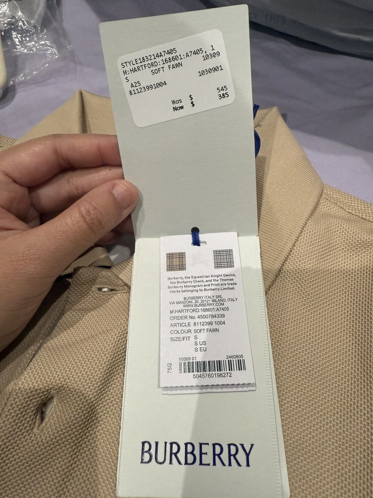 Burberry Burberry hartford men polo size small Size US S / EU 44-46 / 1 - 5 Thumbnail