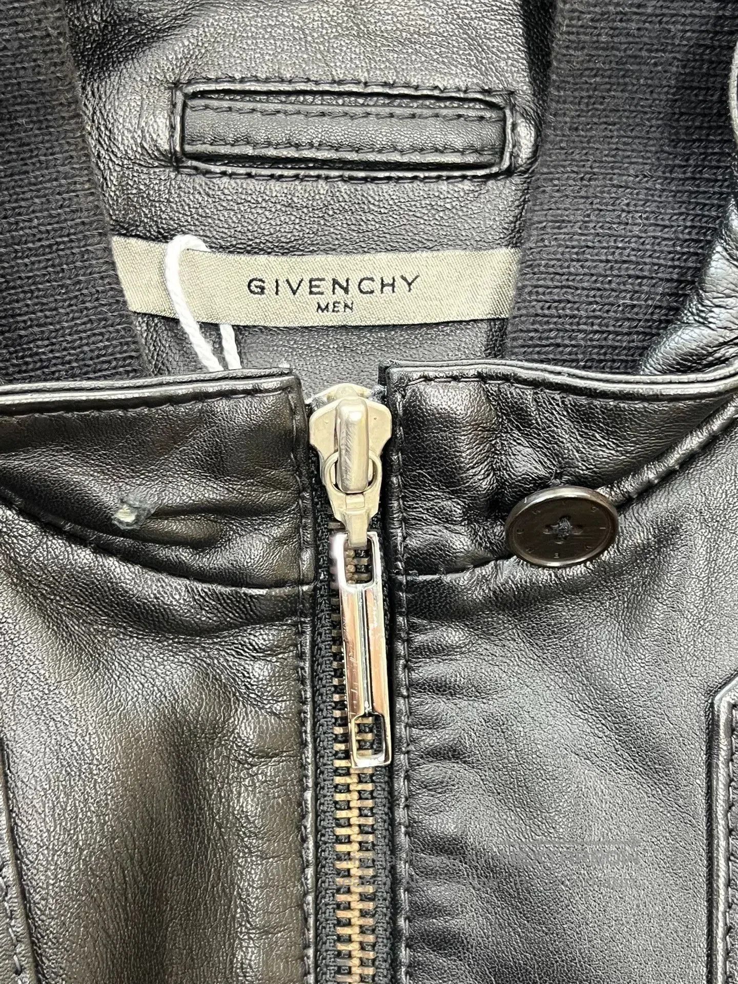 Givenchy GIVENCHY Logo Leather Jacket XXL. Size US XXL / EU 58 / 5 - 4 Thumbnail