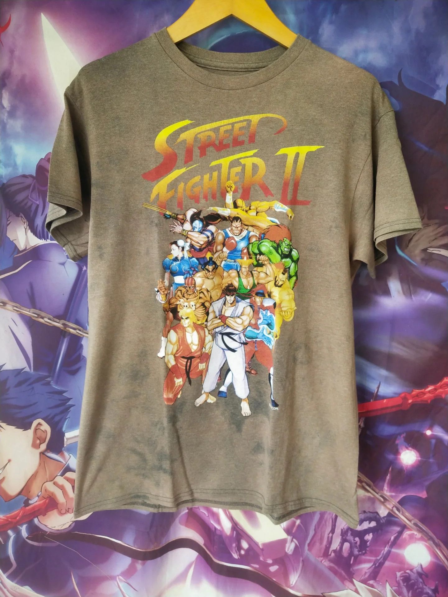 Anime Street Fighter 2 Full Chara Art Washed Game Tee Size US M / EU 48-50 / 2 - 1 Thumbnail