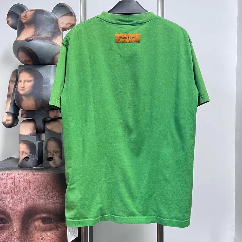 Louis Vuitton Louis Vuitton Green Logo Short Sleeve T-Shirt - dmc Size US L / EU 52-54 / 3 - 2 Thumbnail