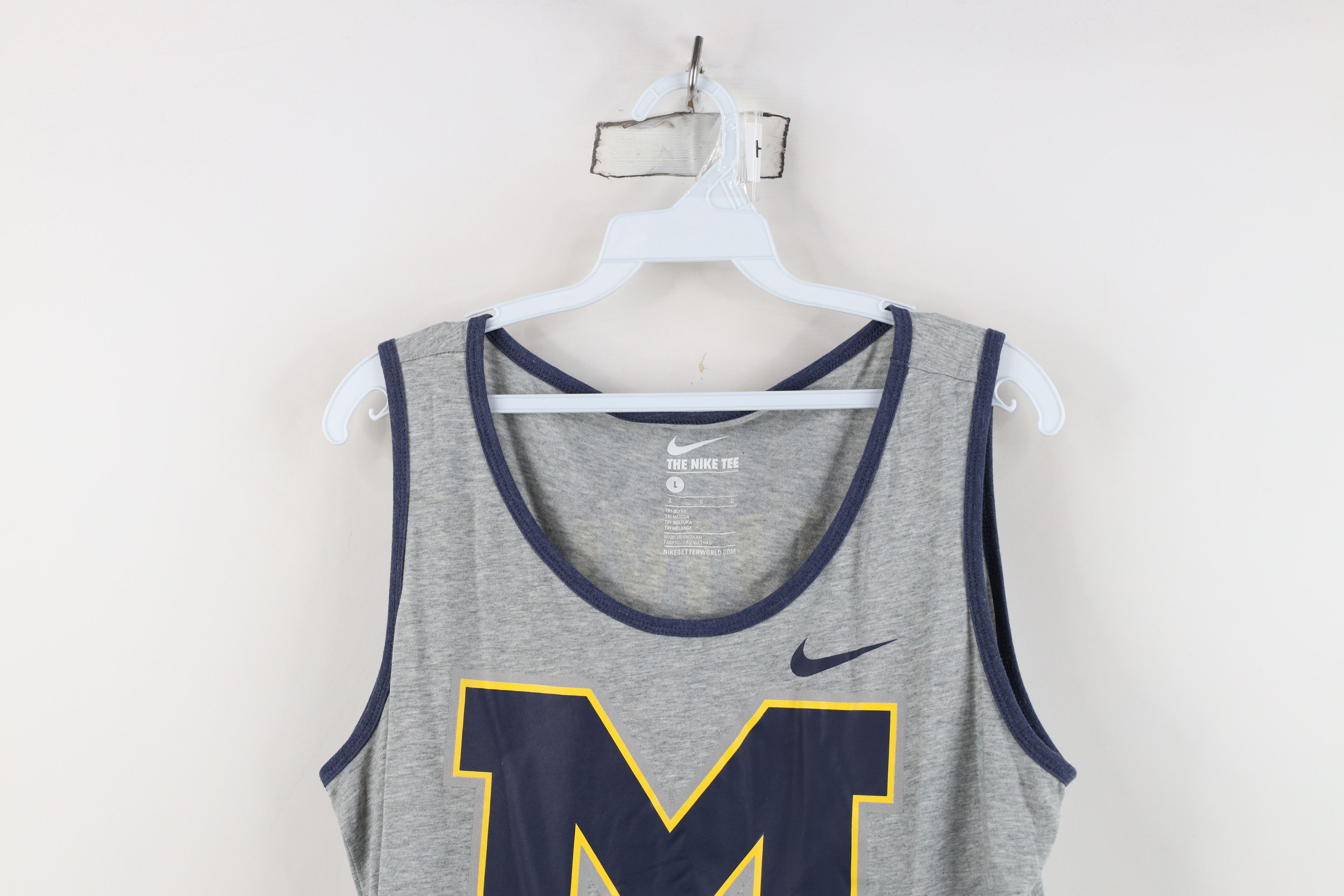 Nike Nike Block M University of Michigan Tank Top T-Shirt Size L / US 10 / IT 46 - 2 Thumbnail