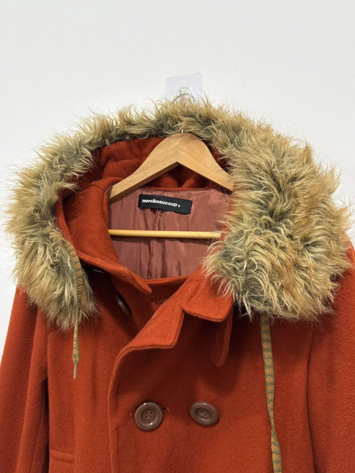 mercibeaucoup Mercibeaucoup Wool/Fur Coat Size S / US 4 / IT 40 - 3 Thumbnail