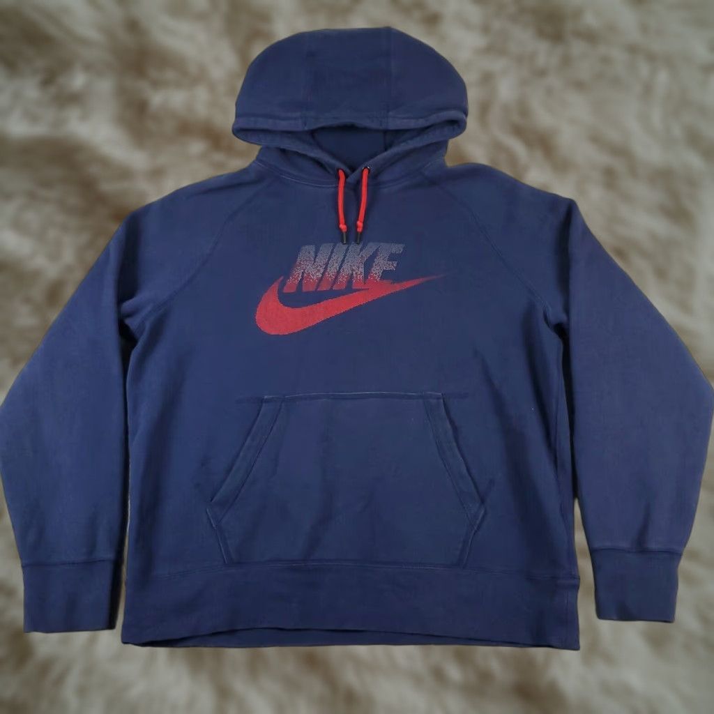 Nike Nike Hoodie Mens Large Blue Pullover Sweatshirt Swoosh Size US L / EU 52-54 / 3 - 1 Thumbnail