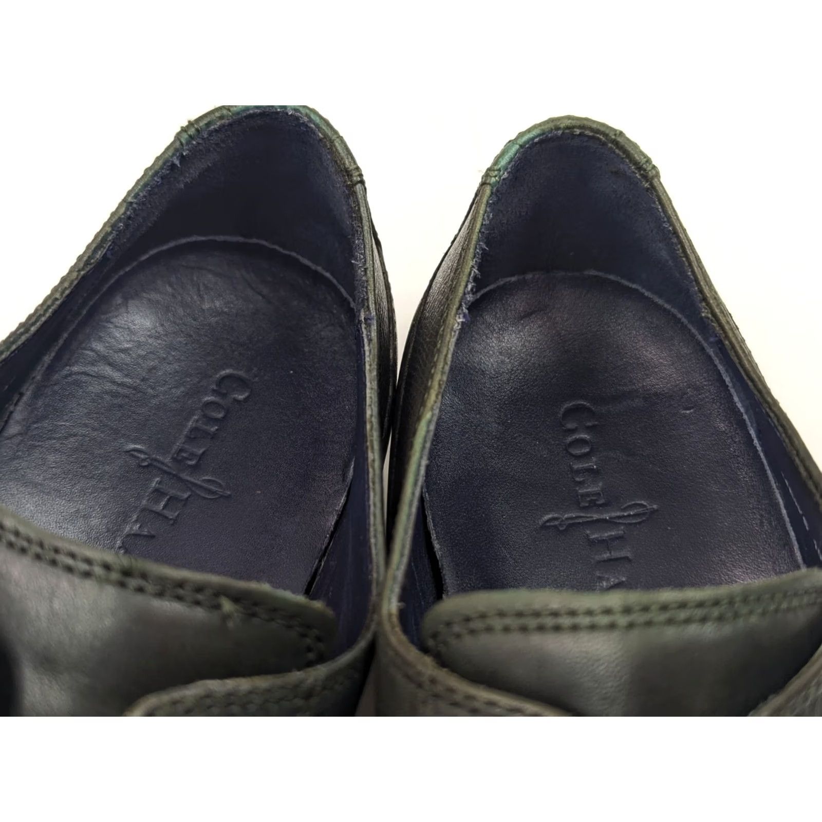 Cole Haan Cole Haan Green Cap Toe Oxford Shoes – Men 10.5M Derby Pebble Leather Saddle Style Dress Shoes Size ONE SIZE - 6 Thumbnail