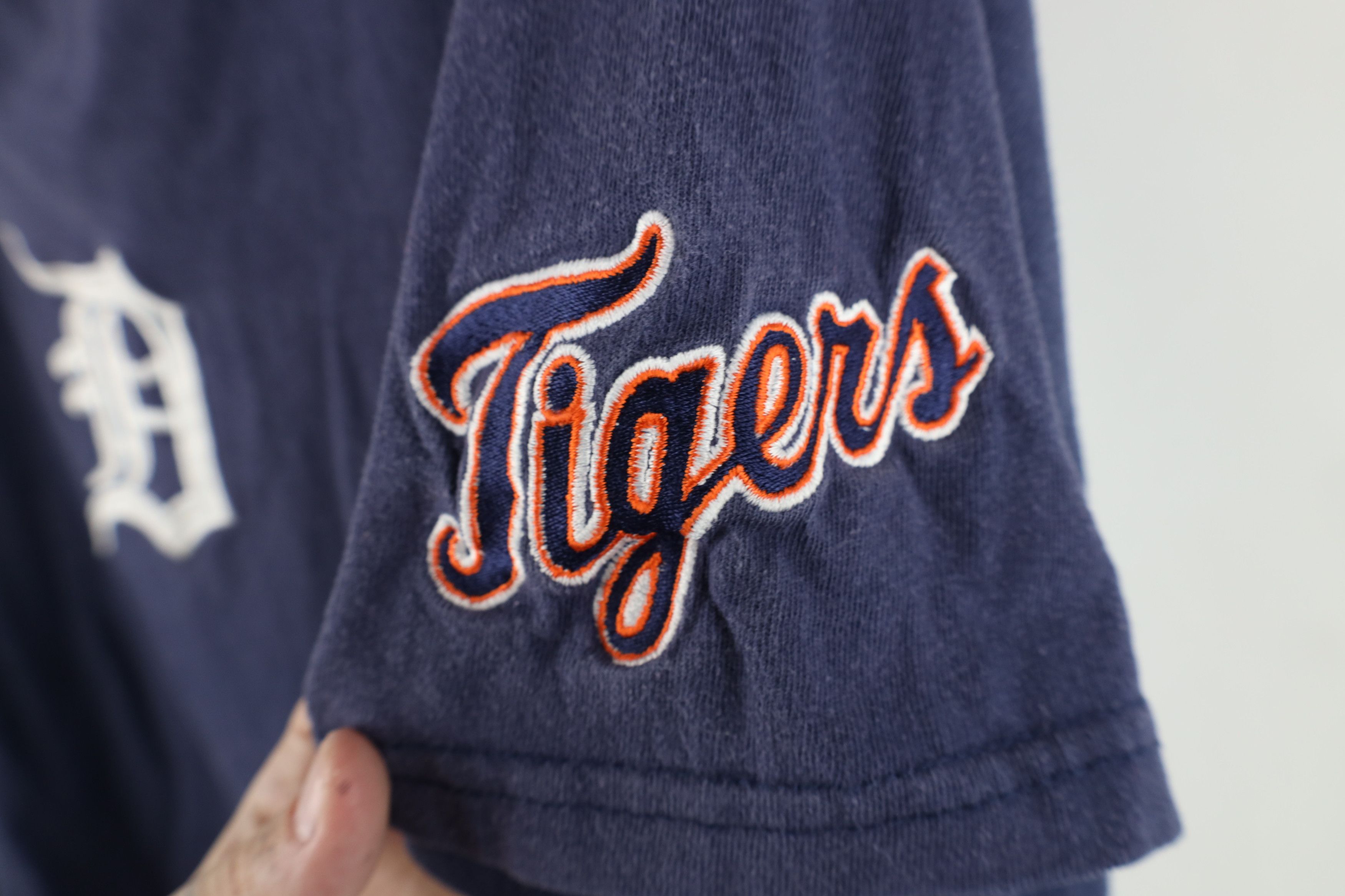 Nike × Vintage Vintage Nike Swoosh Detroit Tigers Baseball T-Shirt Blue Size US M / EU 48-50 / 2 - 7 Thumbnail