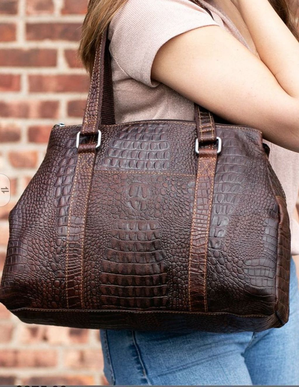 Jack Georges Jack Georges Hornback Croco Satchel Handbag #HB815 NWOT Size ONE SIZE - 4 Thumbnail