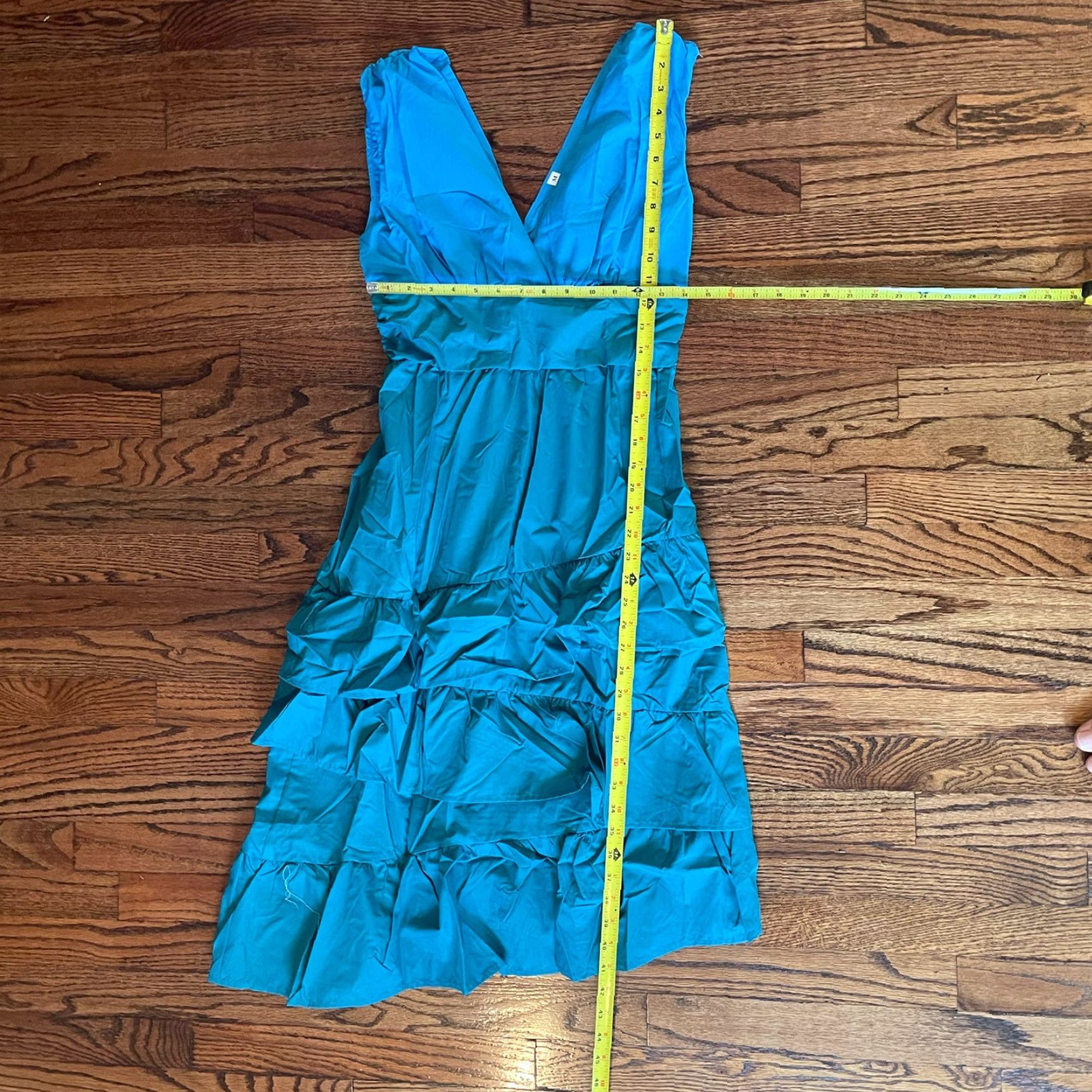 Shein SHEIN Sleeveless Ruffle Midi Zipper Back Two Tone Light Blue Teal Dress New Size M / US 6-8 / IT 42-44 - 5 Thumbnail