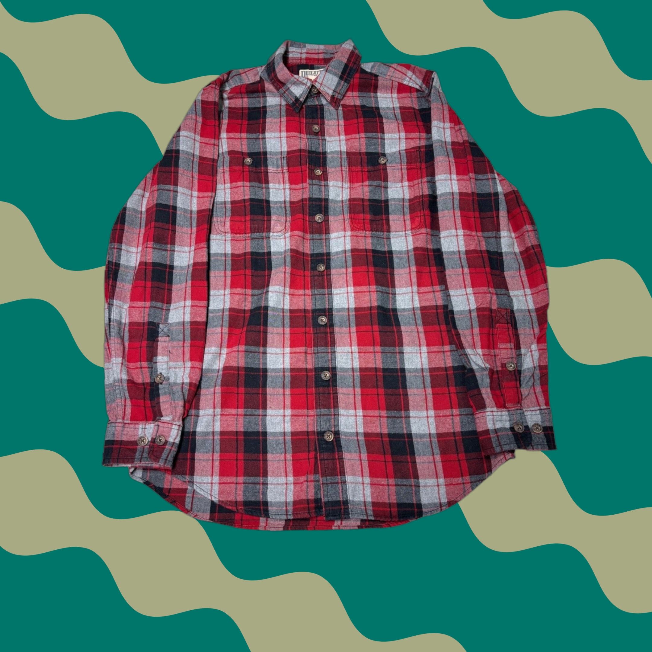 Duluth Trading Company Duluth Trading Co. Mens Flannel Shirt L Tall Red Gray Black Plaid Trim Fit Shirt Long Sleeve Button-Down Mens Boys? Size US XL / EU 56 / 4 - 1 Thumbnail